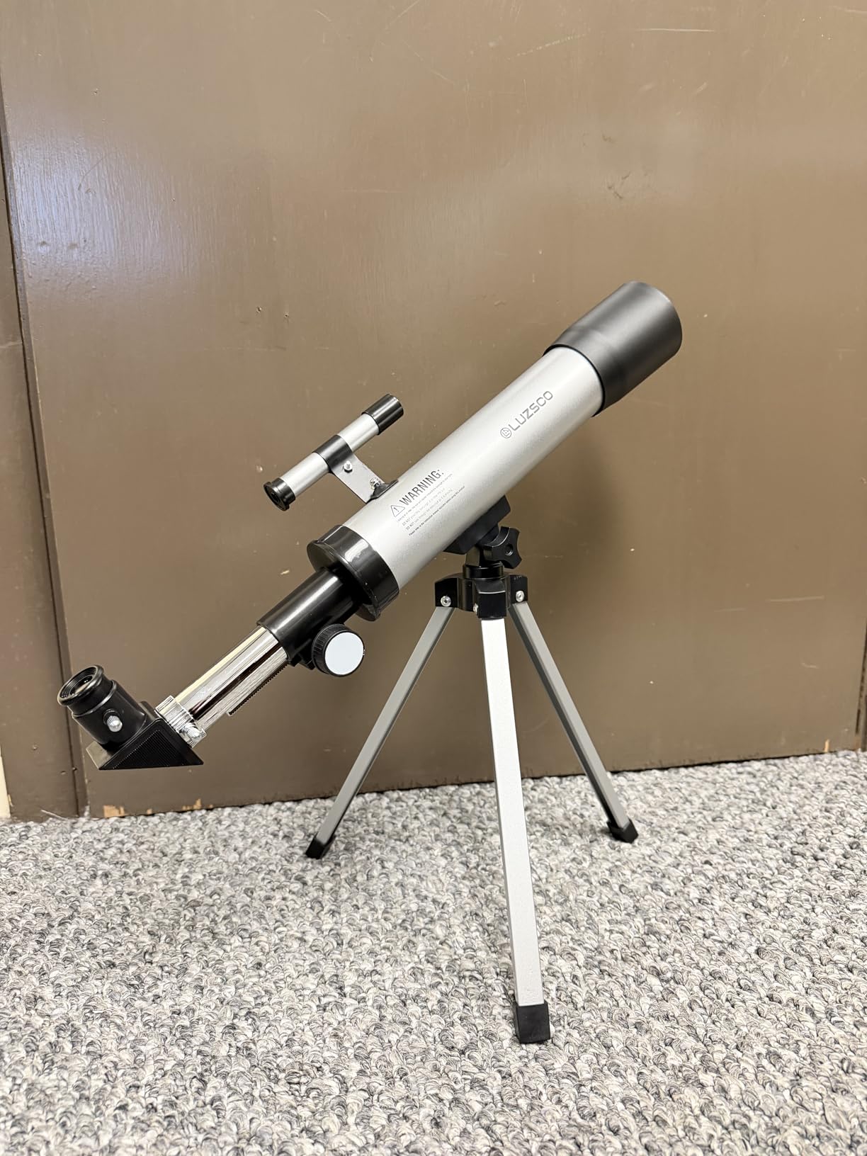Telescope for Kids 50mm 100x Magnification Beginner Silver Telescopio with Tripod, 2 Eyepieces, Finder Scope Set, STEM Educational Astronomy Gift for Boys & Girls Ages 6-12 customer photo 2