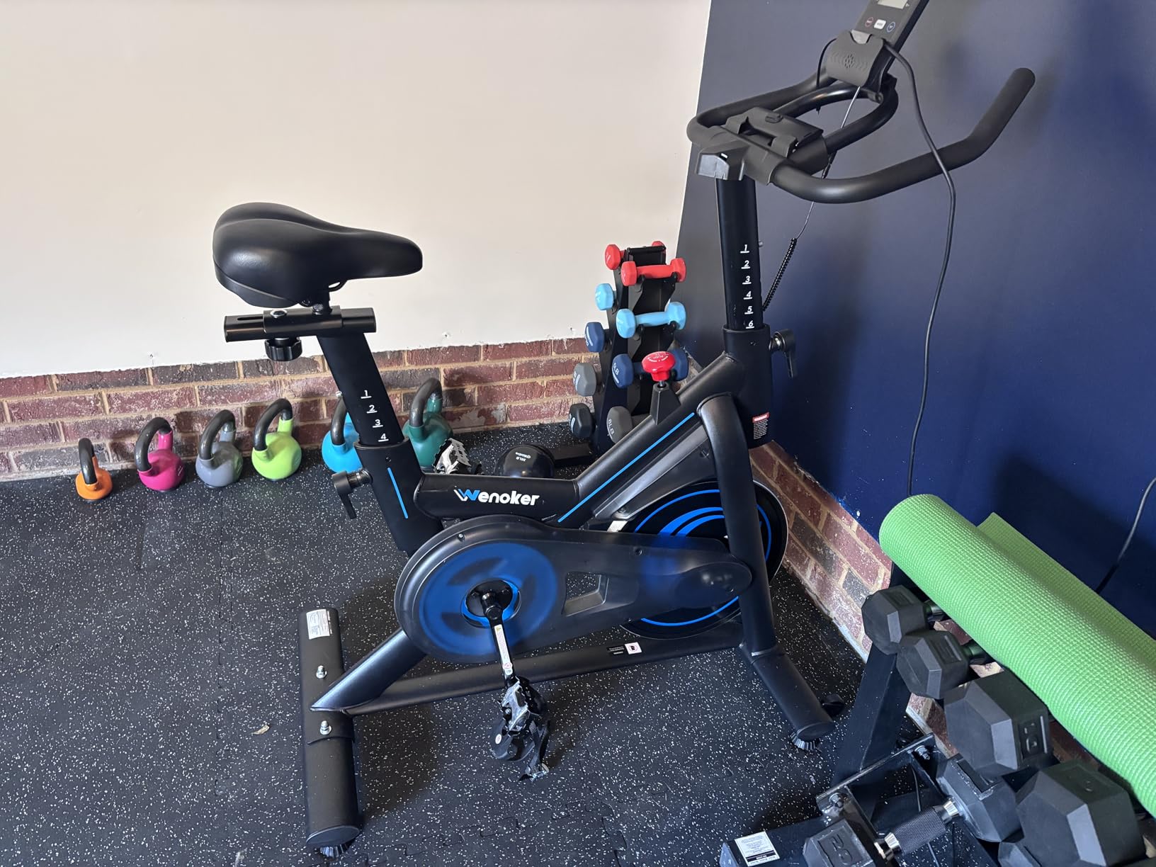 Exercise Bike for Home - 350LB Magnetic Resistance Indoor Cycling Bike, Silent Stationary Spin Bike with App Sync, Adjustable Seat, LCD Monitor, Smooth & Quiet for Cardio Workout customer photo 1