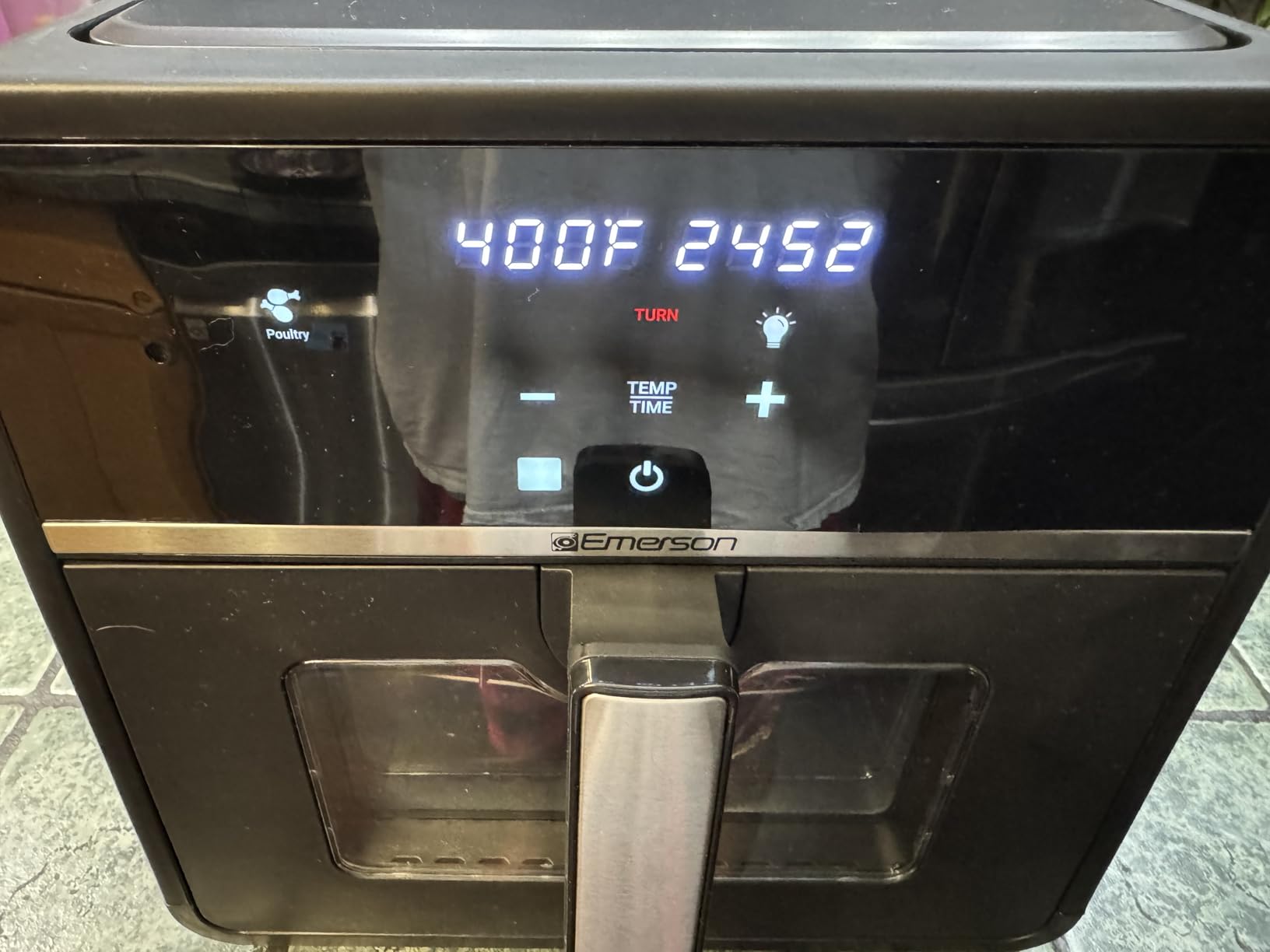 Emerson SmartVoice 10QT 6-in-1 Air Fryer, 1000+ Voice Control Commands, 100+ Recognized Food, No APP, No WIFI, No Setup, Nonstick Basket, Air Fry, Bake, Reheat, Dehydrate, 1700W customer photo 1