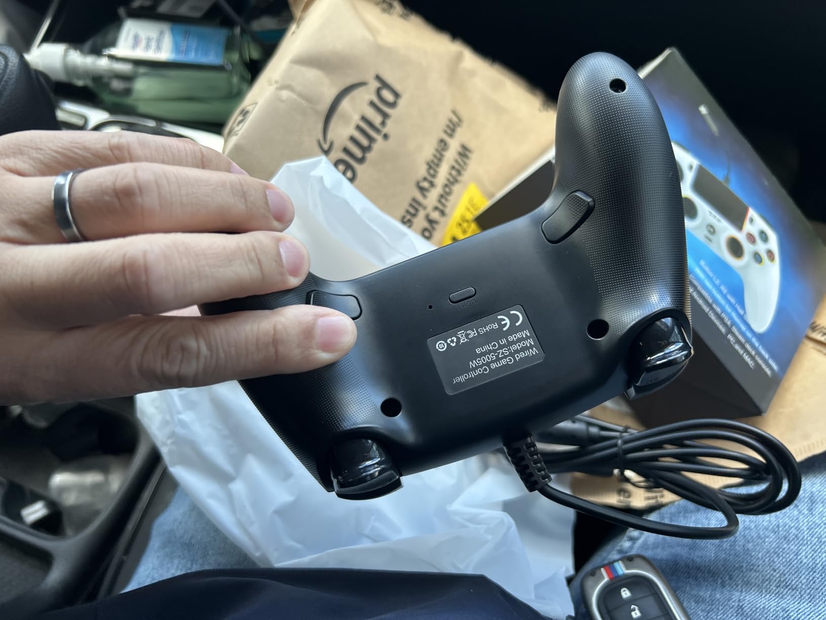 GUOC RGB Wired Controller for PS5/PS4 and PC with Hall Effect Joystick and Trigger, 3.5mm Audio Jack, Support Turbo/Macro Function, Adjustable Dual Vibration 6-Axis Motion Control Gamepad customer photo 2
