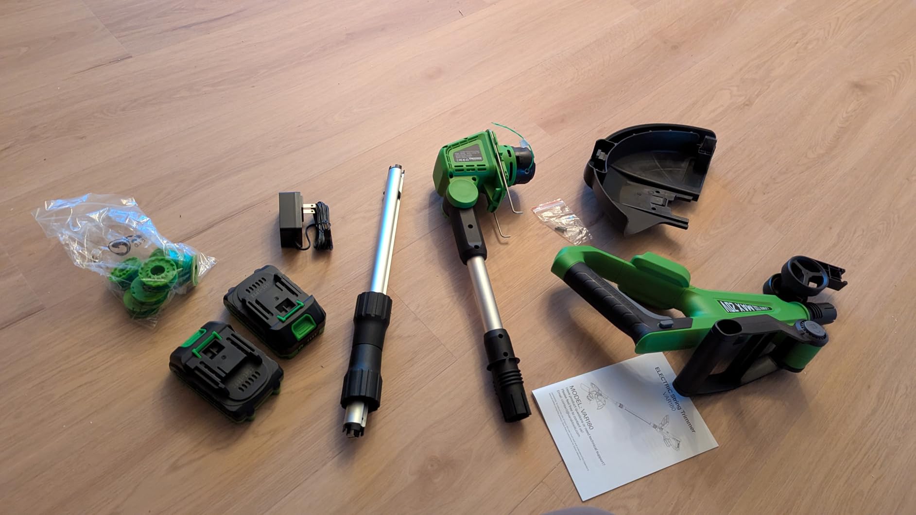 VARSK 12 Inch 20V Cordless Weed Wacker with Automatic Line Feed, 2 in 1 String Trimmer and Edger, Includes 2 X 2.0Ah Batteries/1 X Charger/6 X Replacement Spools, Weed Eater for Lawn, Garden, etc customer photo 1