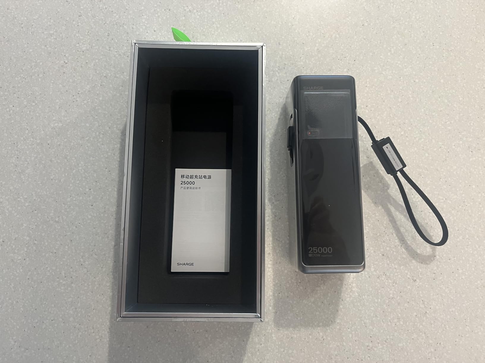 SHARGE Laptop Power Bank 25000mAh, HyperTower 170W Total Fast Charging Portable Charger, 100W USB-C Power Bank with Built-in Cables, High Capacity Travel Battery Pack for MacBook, iPhone17, Galaxy S26 customer photo 1