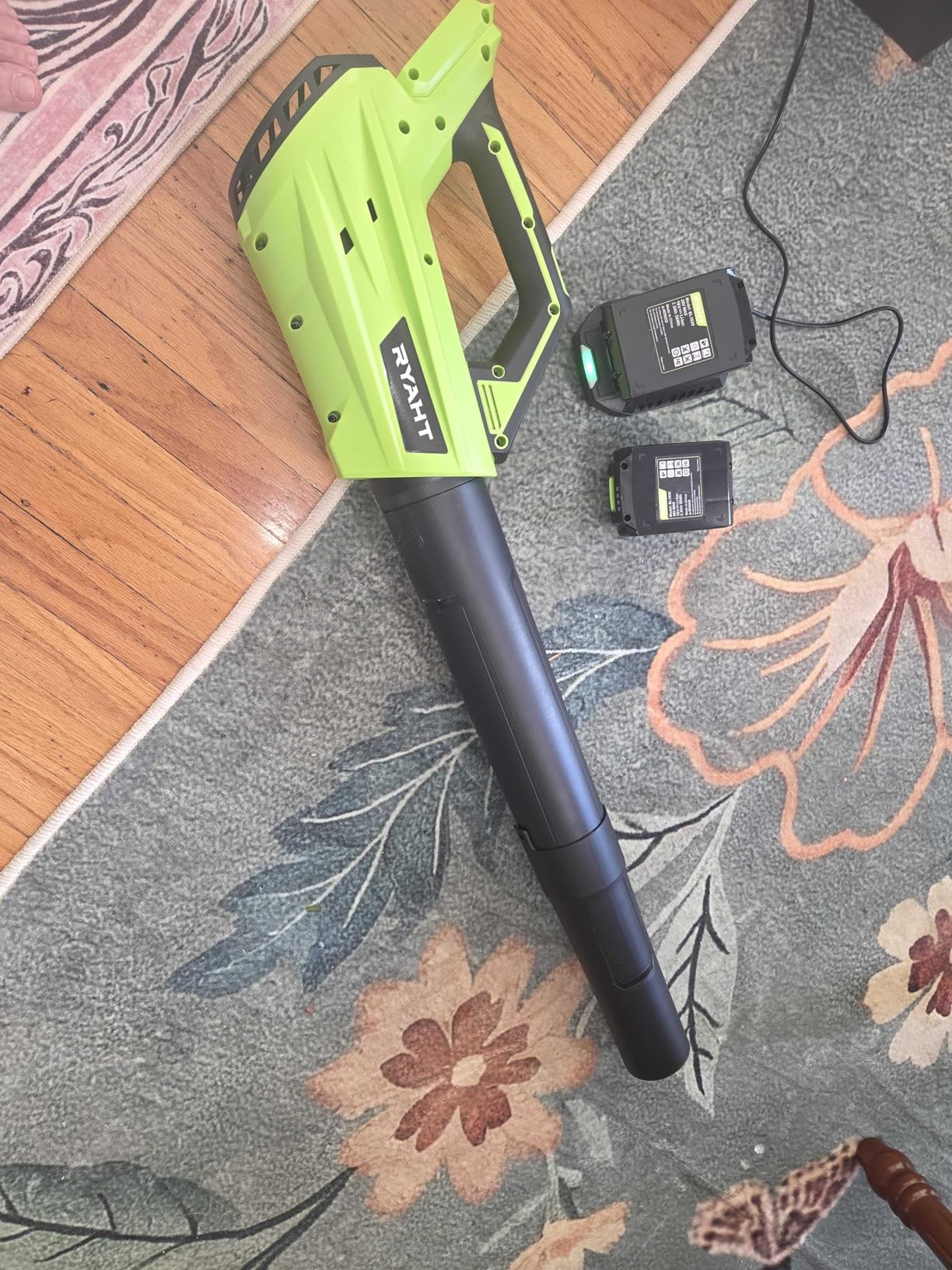 Leaf Blower Cordless, Leaf Blower with Battery and Charger - 2 Speed Modes, 2 Batteries, 20V Powerful Lightweight Electric Blowers for Blowing Leaves, Lawn Care, Patio customer photo 2