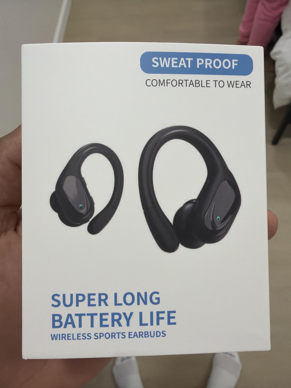 HAOYUYAN Wireless Earbuds - Sports Bluetooth Headphones 80H Playtime customer photo 1