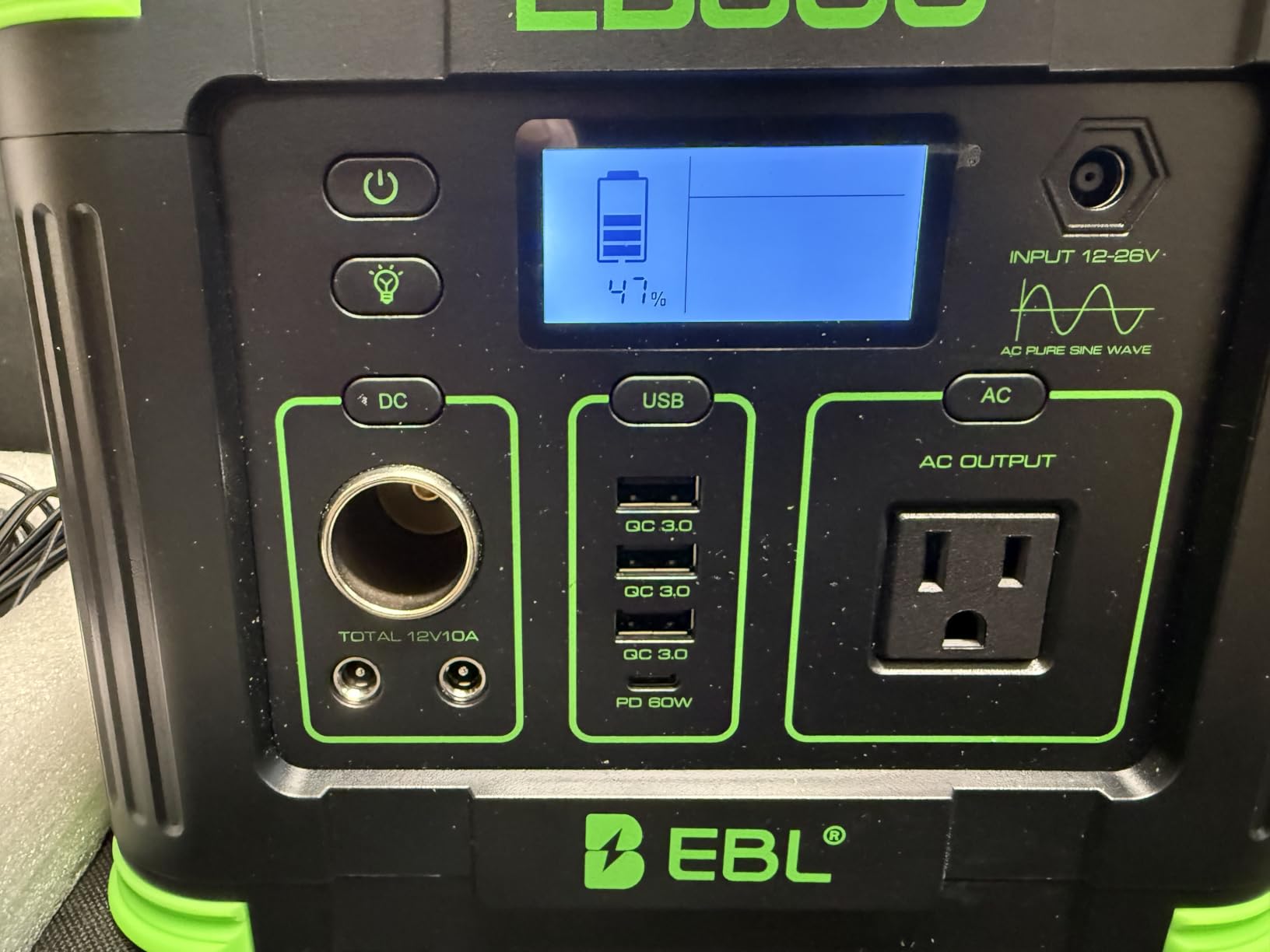 EBL Portable Power Station 1000W Solar Generator 999Wh Fast Charging Backup Battery with 10W Wireless Charging & Multiple Ports for Camping, Home Backup, RV & Off-Grid customer photo 1