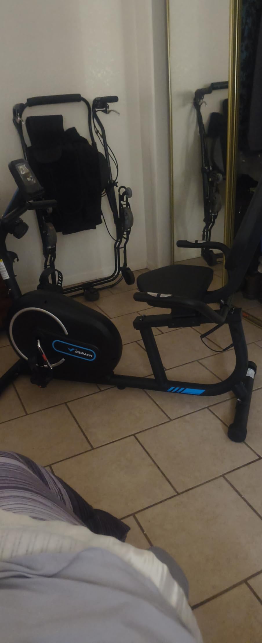 MERACH Recumbent Exercise Bikes for Home with Smart Bluetooth Equipment Exercise Bikes App,LCD,Heart Rate Handle Stationary Bikes for Home, Magnetic Recumbent Exercise Bike for Seniors Gym S08/S23 customer photo 1