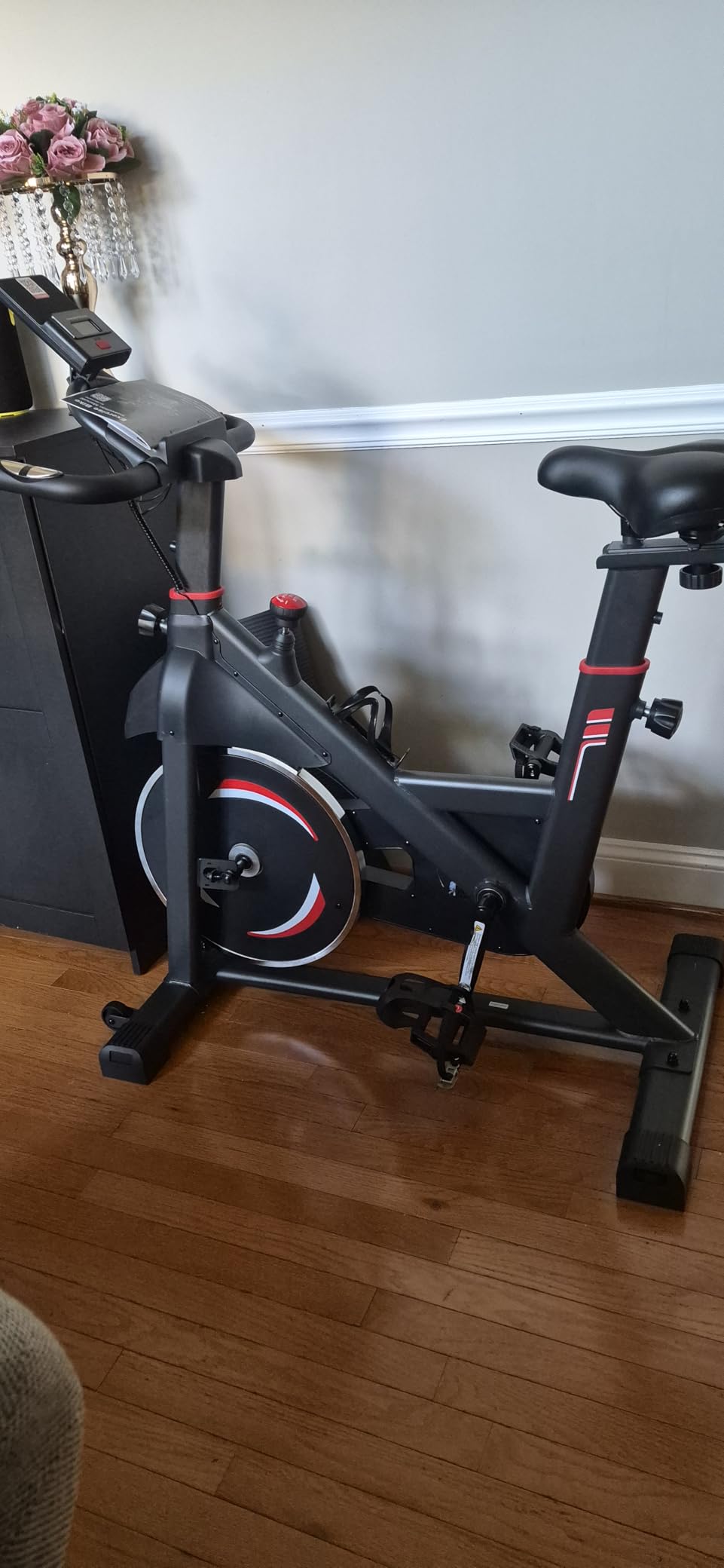 NEWBULIG Exercise Bike with APP, Stationary Bikes for Home, Workout Bike for Adults & Seniors, Cycle Machine, Adjustable Height and Resistance, Low Noise, 265lbs Weight Capacity customer photo 2