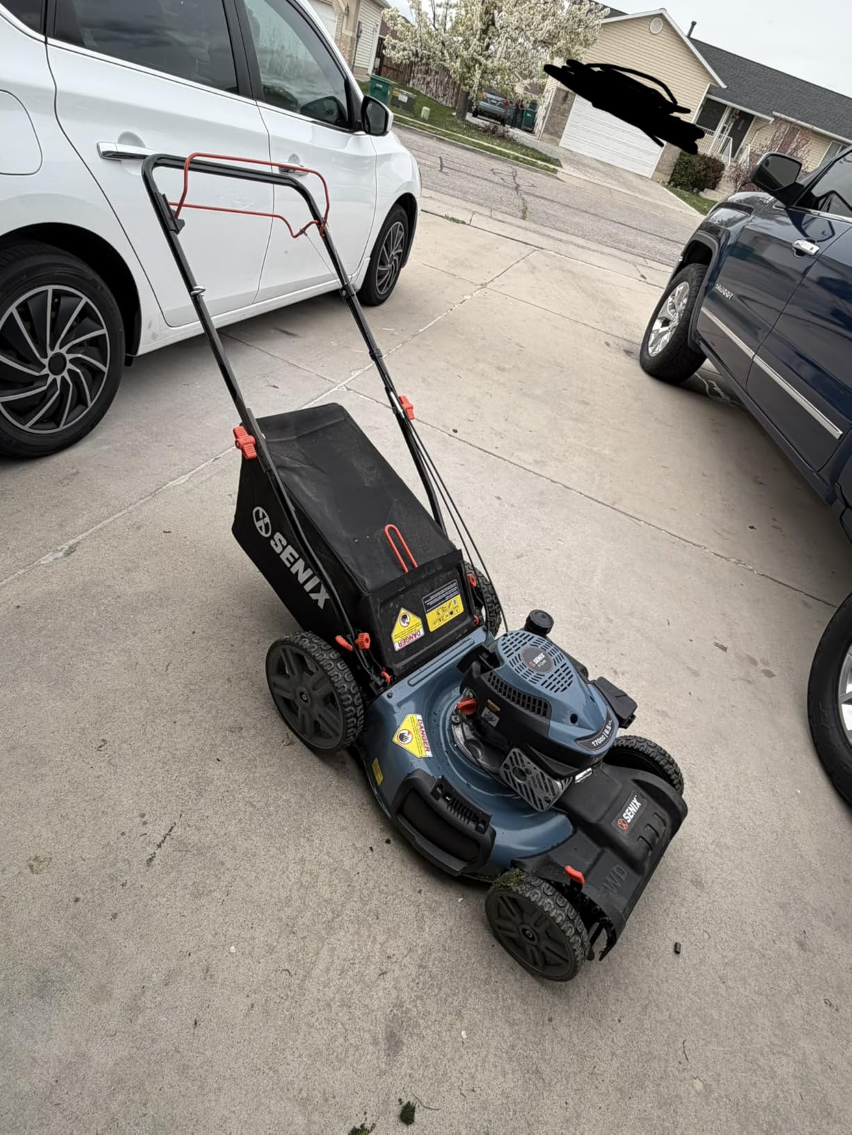 SENIX 22 Inch Gas Lawn Mower, 201cc 4-Cycle OHV Engine, Variable Speed Rear Wheel Self-Propelled Mower, 3-in-1 Mower with Bagging, Mulching & Side Discharge, 6-Positions Adjustable Cutting Height customer photo 1