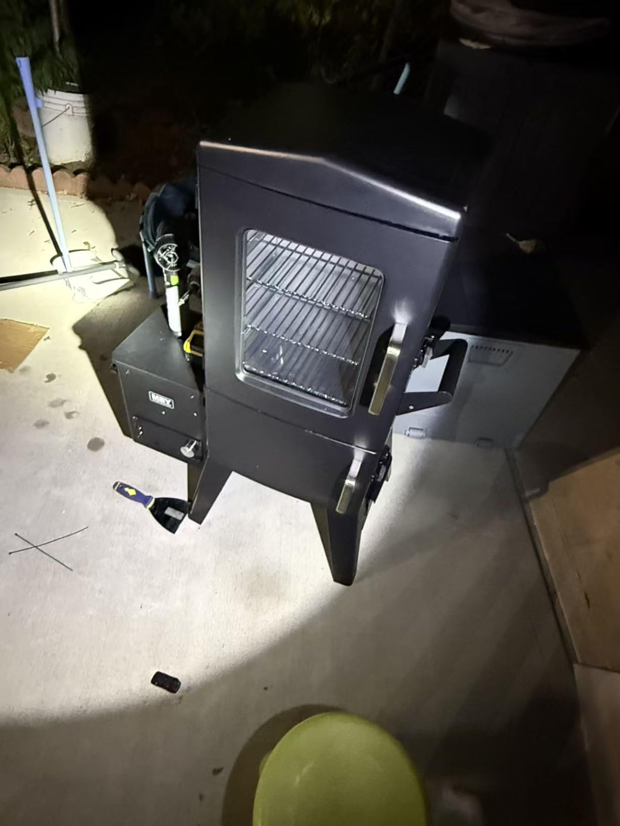 Pellet Smoker with Cover, Electric Wood Pellet Smoker Grill With Meat Probe and Hook, 616 Sq in Cooking Area LED Display Temperature Control, Outdoor Cooking, Patio, Garden Barbecue customer photo 2