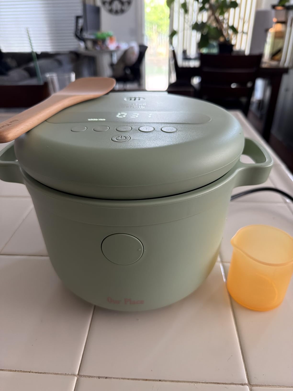 Our Place Rice Cooker | 6-Cup Compact Rice Cooker with Ceramic Nonstick Inner Pot | Fuzzy Logic Multi-Cooker for White & Brown Rice, Oatmeal & Grains | Delay Timer & Auto Keep Warm | Steam customer photo 2
