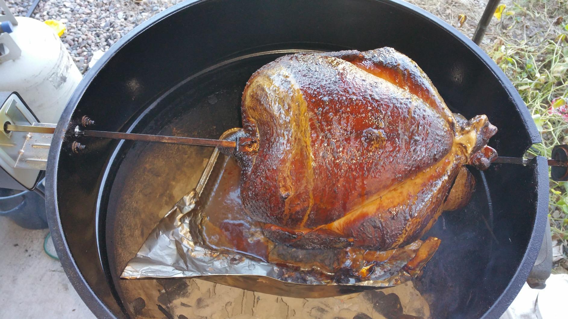Weber Kettle Grill Rotisserie Kit for 22 Inch Charcoal Grill - Great for Slow Roasting Chicken, Lamb, Ribs, or Turkey; Includes Spit, Forks, and Motor - Grill Accessory customer photo 2