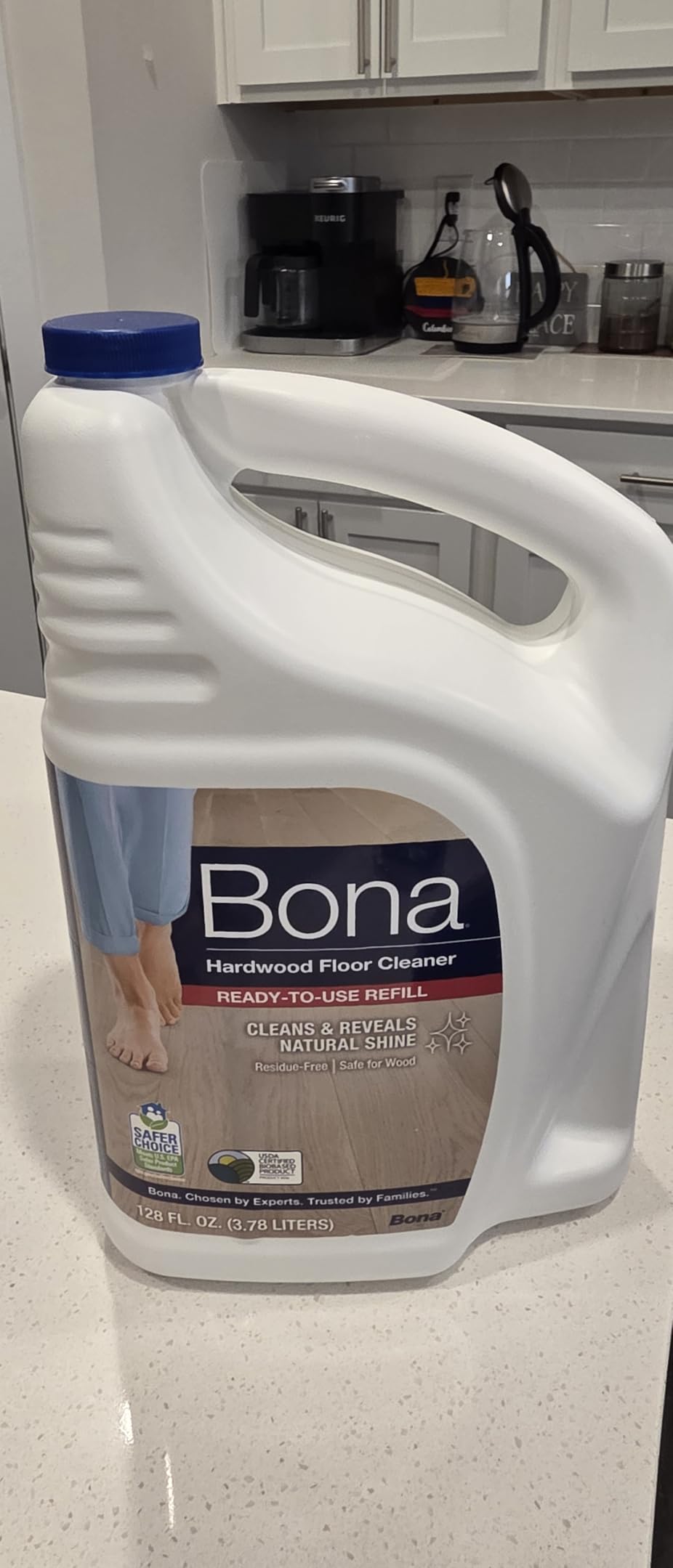 Bona Hardwood Floor Cleaner Refill - 128 fl oz - Unscented - Refill for Bona Spray Mops and Spray Bottles - Residue-Free Floor Cleaning Solution for Wood Floors customer photo 1