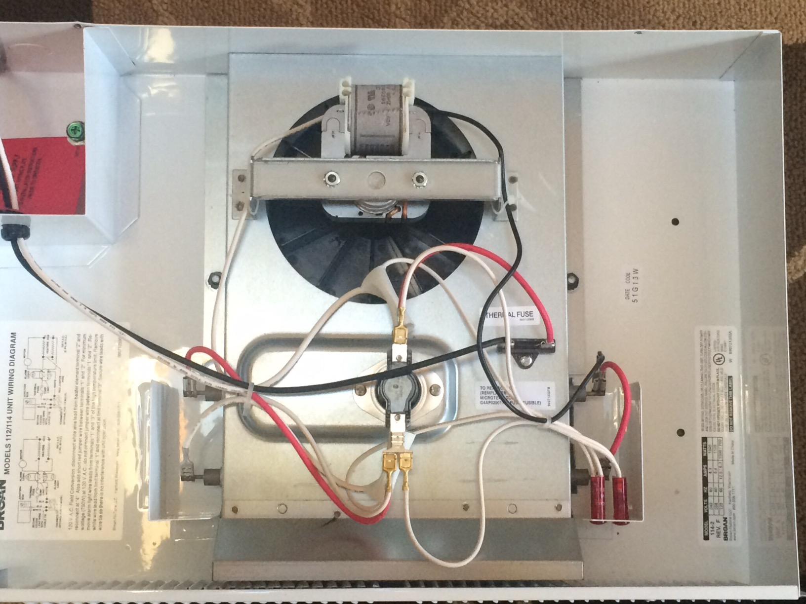 Broan-NuTone 114 Kickspace Fan-Forced Wall Heater Without Built-in Thermostat, White customer photo 2