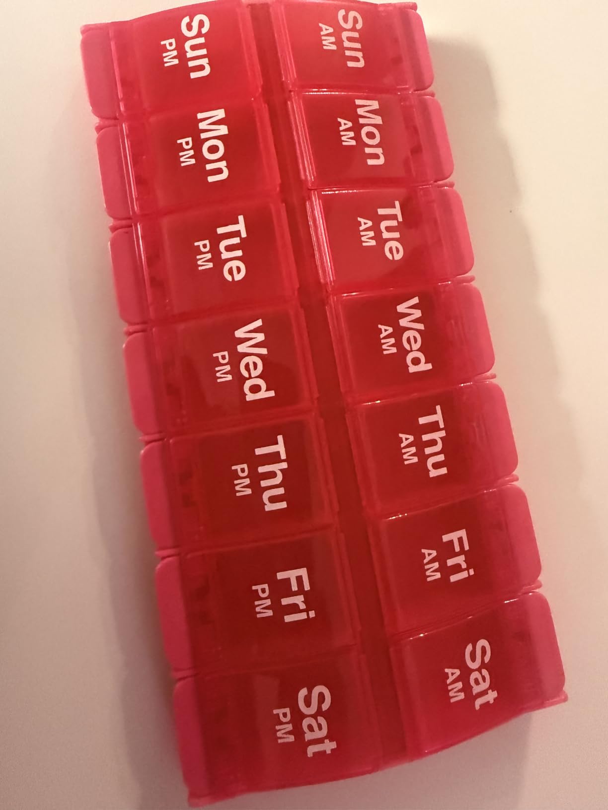 EZY DOSE Push Button (7-Day) Pill Case, Medicine Planner, Daily Vitamin Organizer, 2 Times a Day AM/PM, X-Large Compartments, Arthritis Friendly, Easy to use, Clear Lids, Purple and Blue, BPA Free customer photo 1