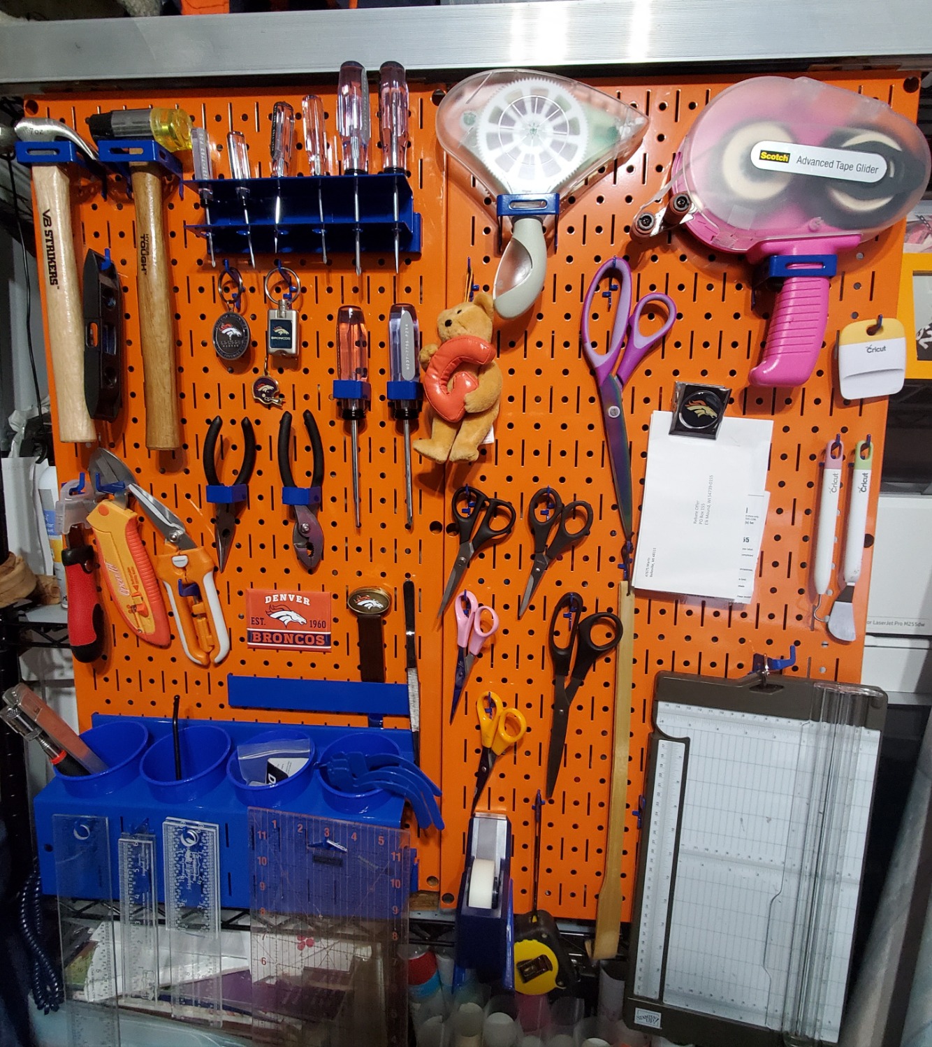Wall Control KT-200-DLX Blue Slotted Metal Pegboard Hook Kit for Storage & Organization - Deluxe Assortment, 50 lbs Capacity, Made in USA customer photo 2