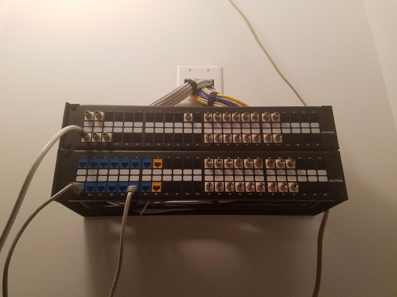 Leviton 49255-H24 QuickPort Patch Panel, 24-Port, 1RU, Cable Management Bar Included, Black, Metal customer photo 2