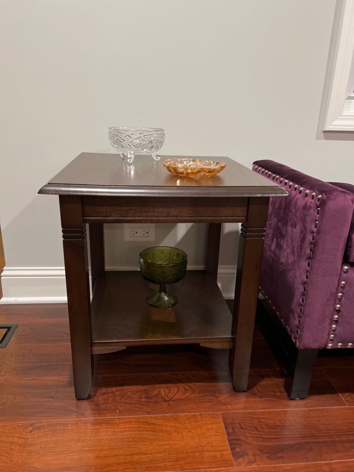 Winsome Nolan End Table, 20 Wide, 22 Tall, for Living Room, Bedroom, Cappuccino customer photo 2