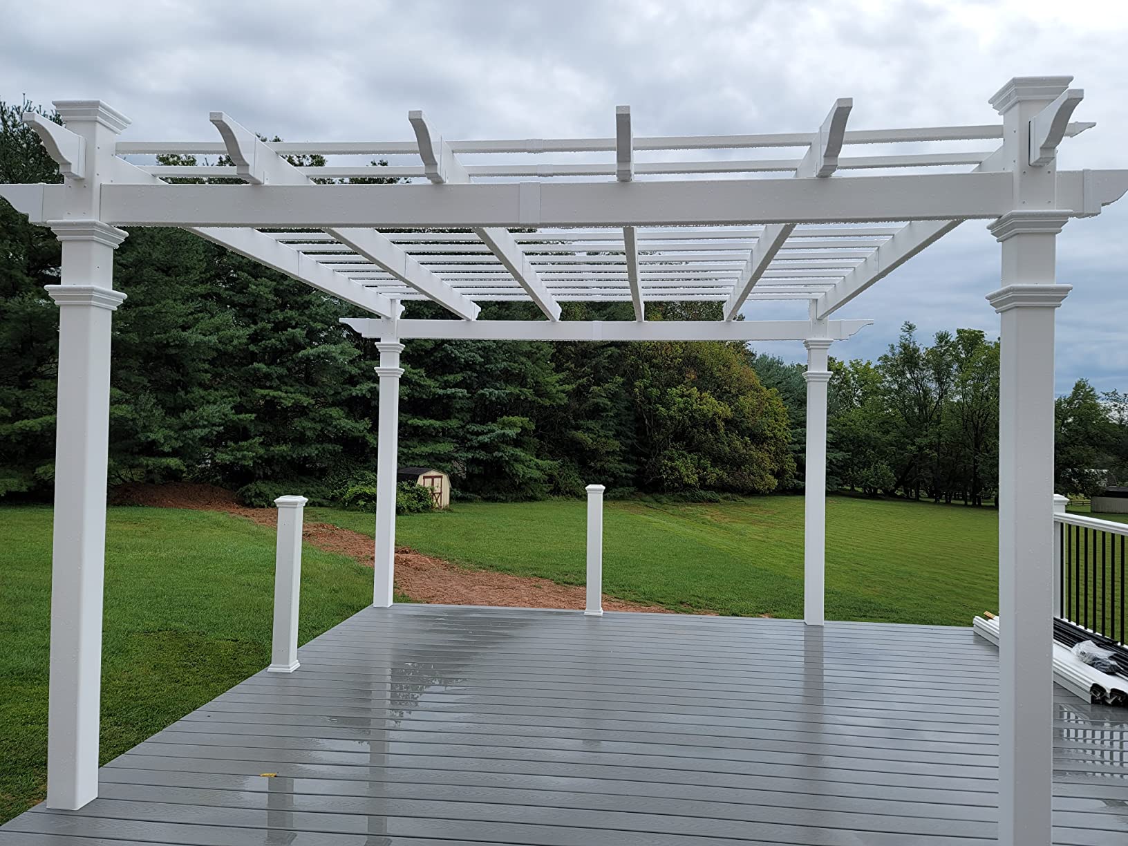 New England Arbors Regency 12' x 12' Vinyl Pergola customer photo 1