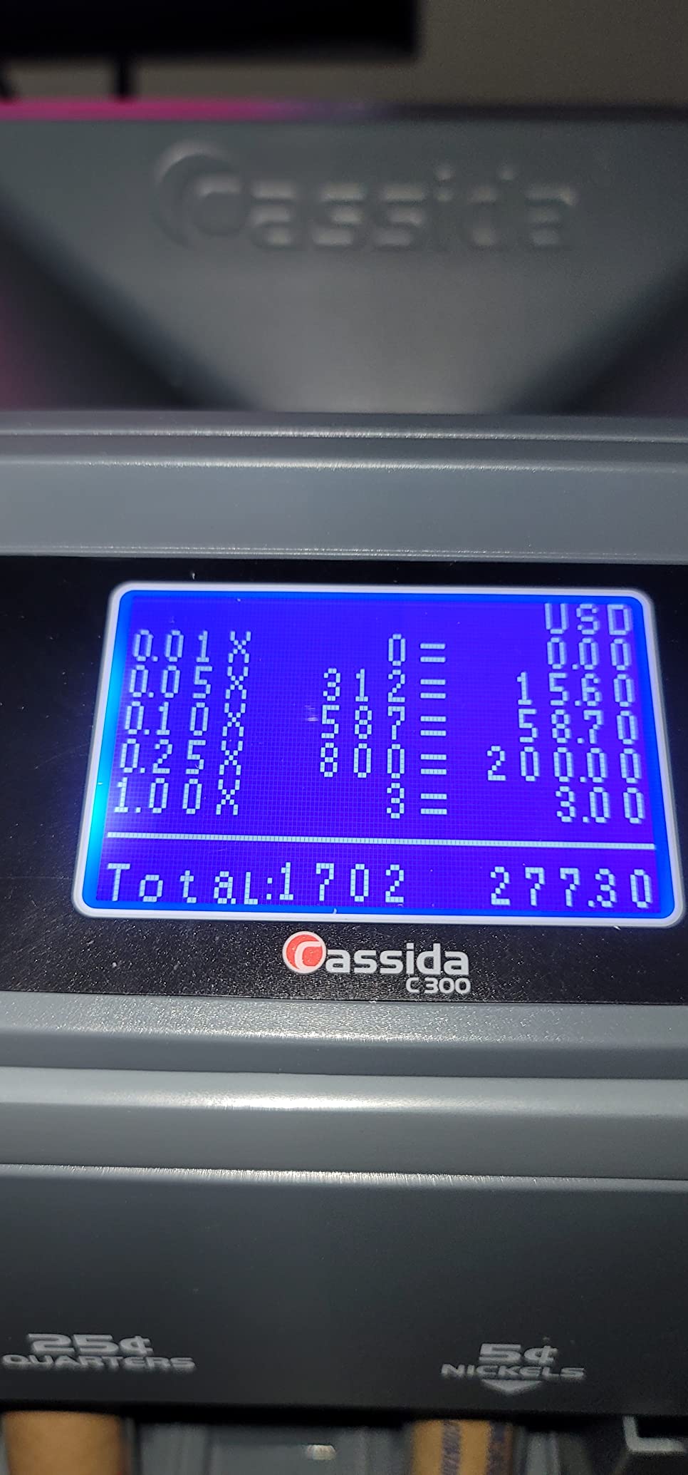 Cassida C200 Coin Sorter, Counter and Roller customer photo 1