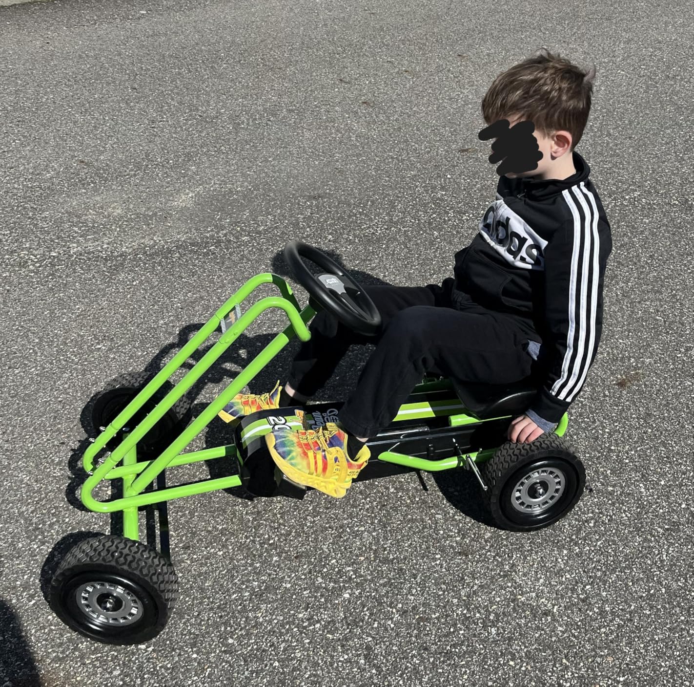 hauck Kids Pedal Go Kart, 4 Wheel Bike Cart, Ride for Ages 4-8, Green - Outdoor Bicycle Karts with Plastic Wheels for Boys and Girls customer photo 1