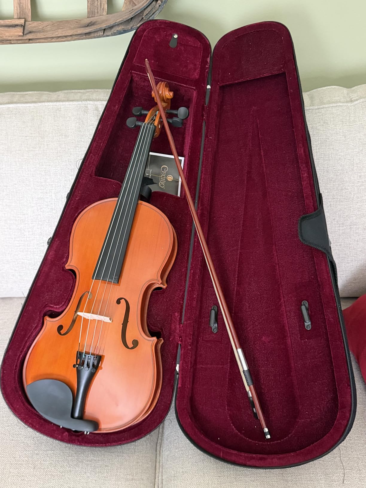 Mendini by Cecilio 14 Inch Solid Wood Viola Set for Beginners customer photo 1