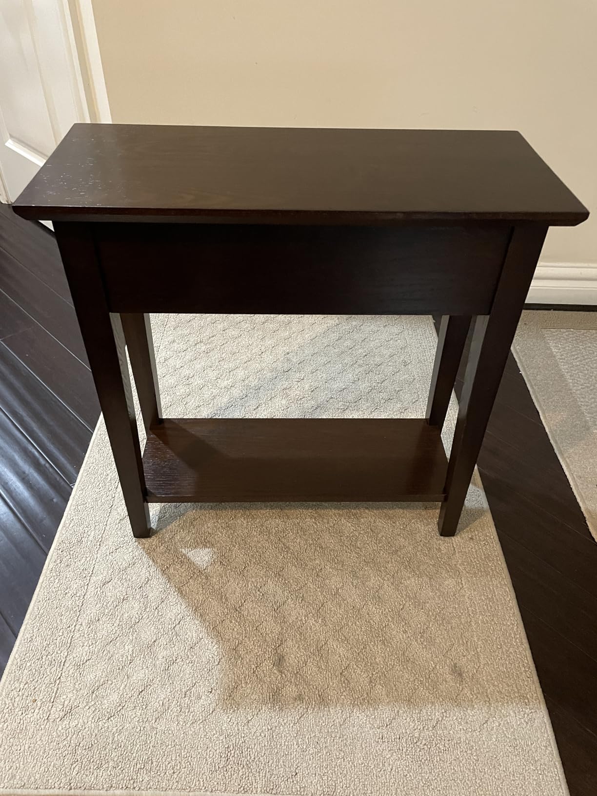 Leick Home Mission End Table, Solid Wood, 1 Storage Drawer, Bottom Display Shelf, Narrow, Slatted Sides, Easy-Assembly, Medium Oak, 22.5 in L x 12 in W x 24 in H, 8202 customer photo 1