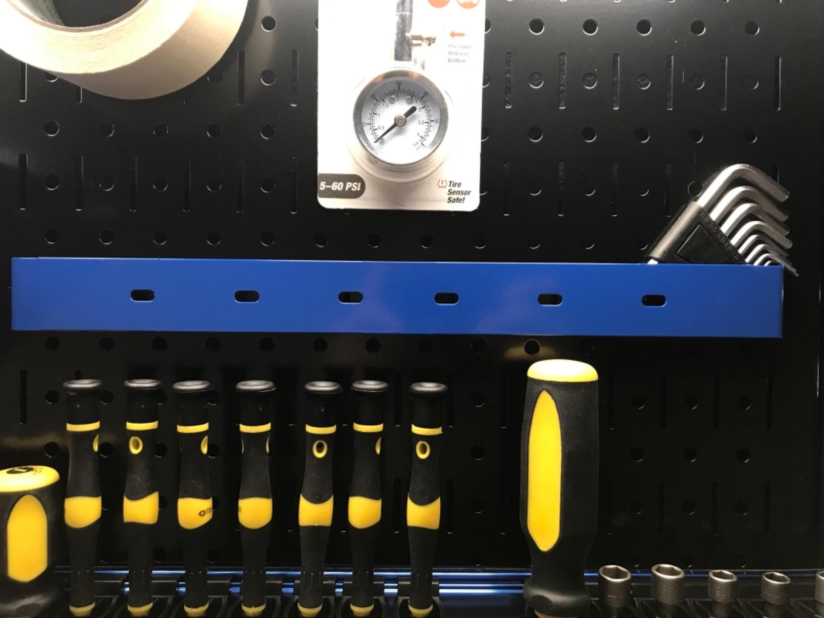 Wall Control 14in Accessory Hanger Tool Holder Bracket Pegboard Accessory Pegboard and Slotted Tool Board - Blue customer photo 2