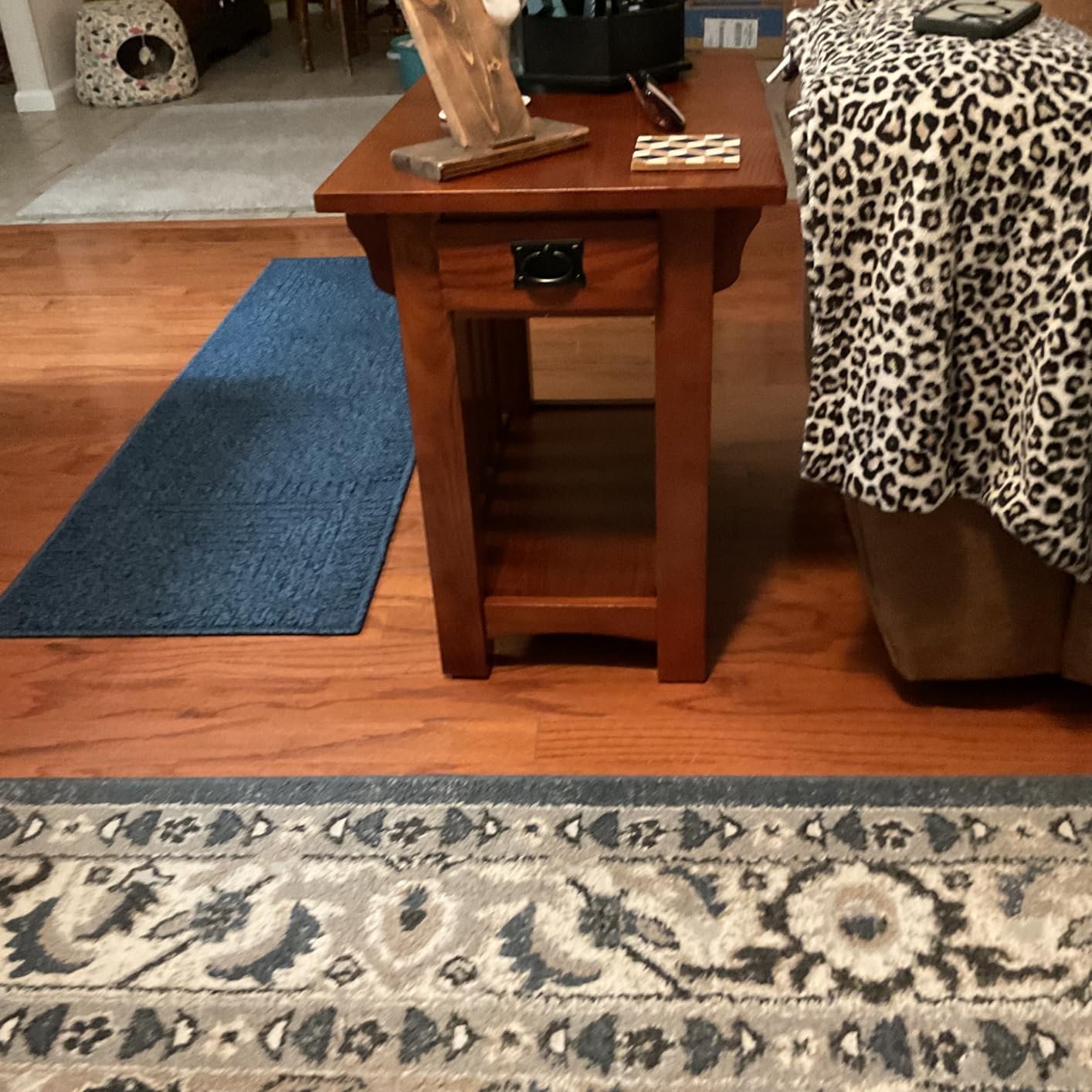 Leick Home Boa End Table, Solid Wood, Narrow, Bottom Display Shelf, Easy-Assembly, For Living Room/Bedroom, Chocolate Oak, 24.0 in. L x 14.0 in W x 24.0 in. H, 10305 customer photo 2