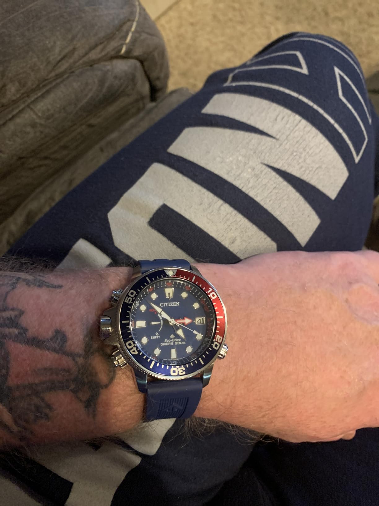 Citizen Men's Eco-Drive Promaster Sea Aqualand Depth Meter Watch in Stainless Steel with Black Polyurethane Strap customer photo 2