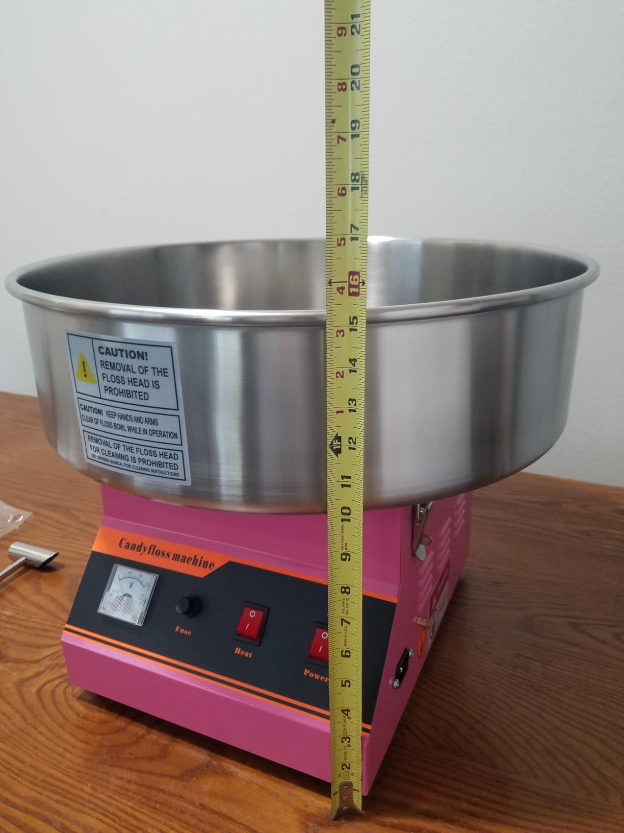 VIVO Pink 1030W Electric Cotton Candy Machine, Commercial Candy Floss Maker, 20 inch Stainless Steel Bowl with Sugar Scoop, Easy Home Use, CANDY-V001 customer photo 2