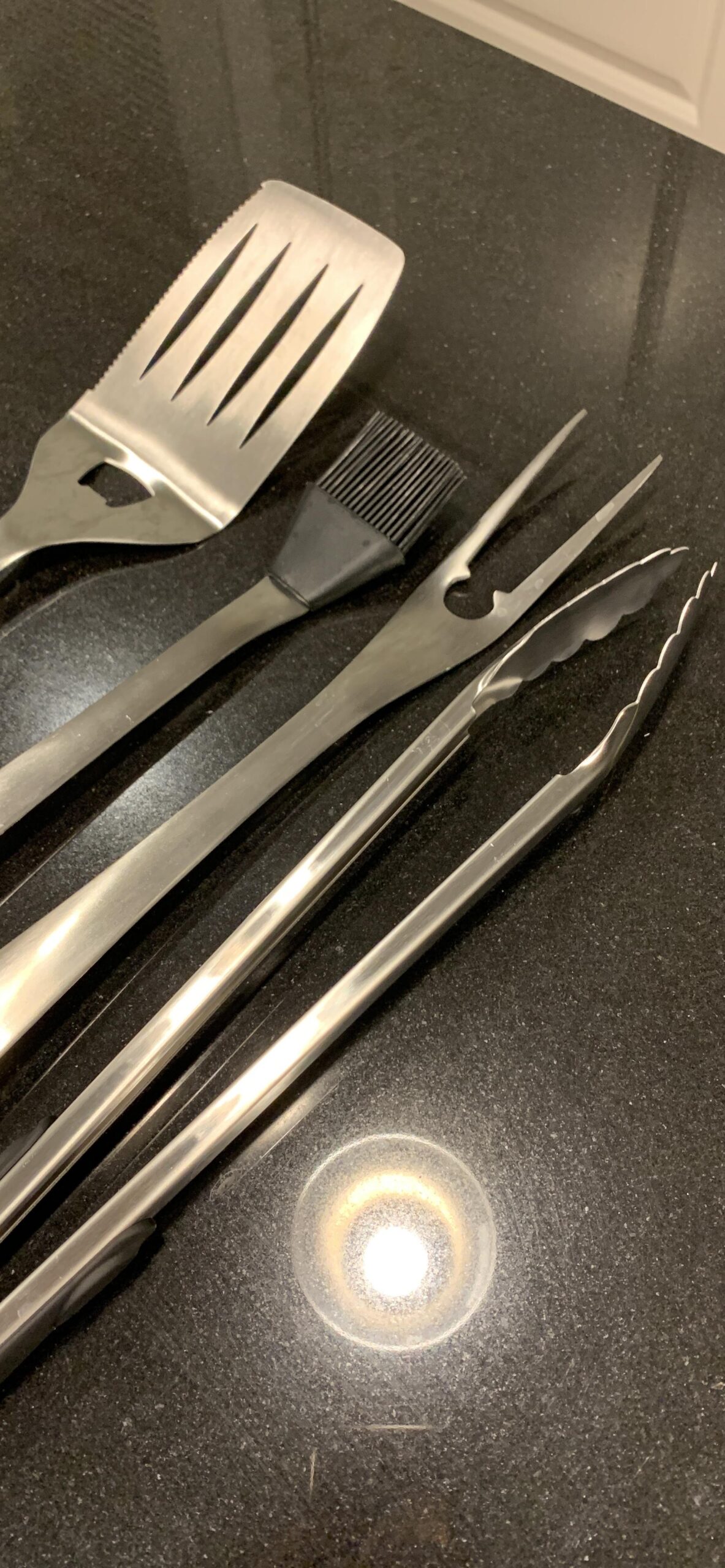 Alpha Grillers Grilling Accessories - BBQ Accessories Grill Set with Spatula, Fork, Brush & Tongs - Outdoor Barbecue Utensils customer photo 2