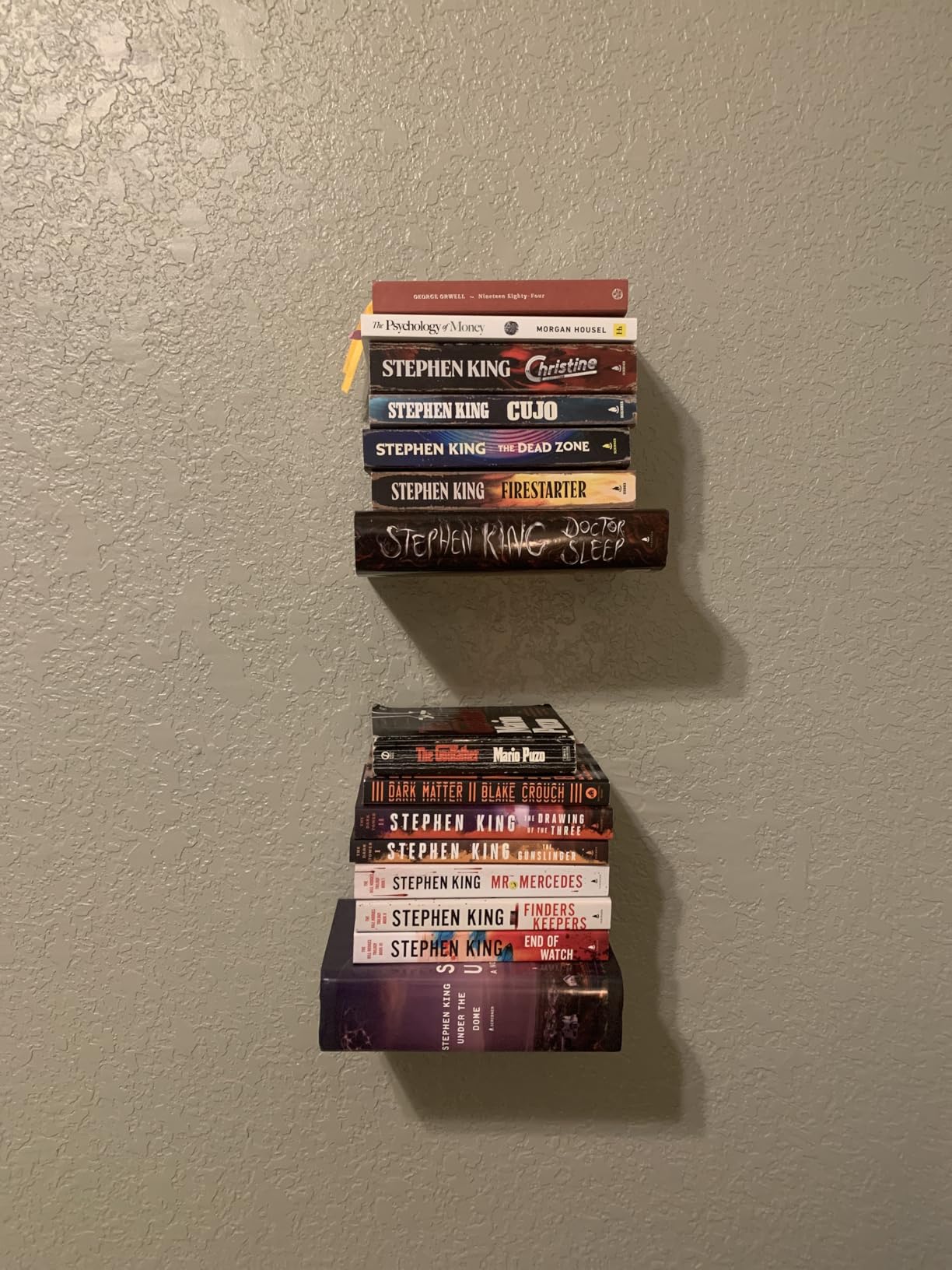 STORAGE MANIAC Floating Book Shelves for Wall Mounted Invisible Floating Bookshelves Heavy-Duty Steel Hidden Bookshelf, White 4-Pack Large customer photo 1