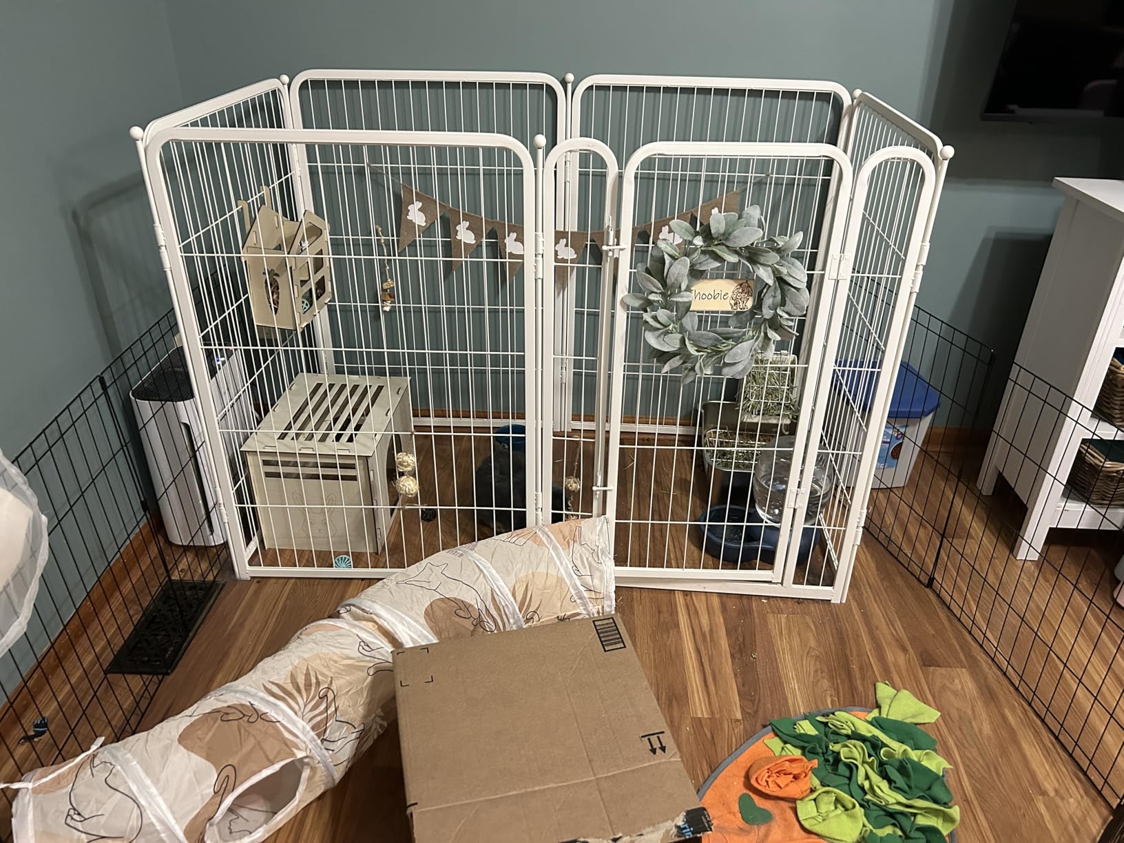 BestPet Foldable Dog Playpen 24 Inch, 8 Panels, Metal Pet Exercise Pen, Indoor Outdoor Portable Dog Fence with Door, Removable, Rust-Resistant Secure Pet Kennel, Easy to Assemble customer photo 1