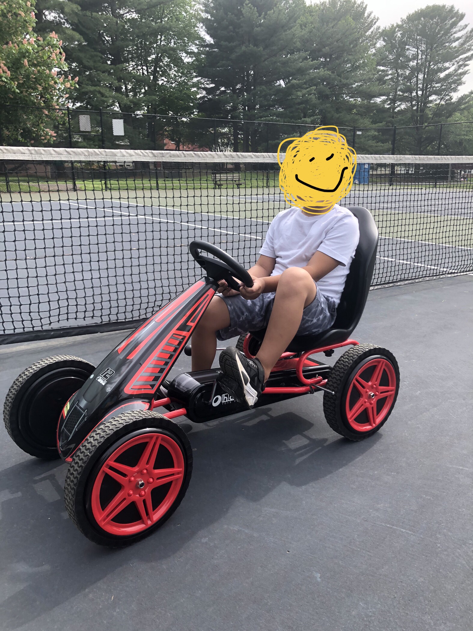 hauck Kids Pedal Go Kart, Hurricane 4 Wheel Bike Cart with Rubber Tires, Ages 4-10, Red - Outdoor Ride-On Bicycle Karts for Boys and Girls customer photo 1