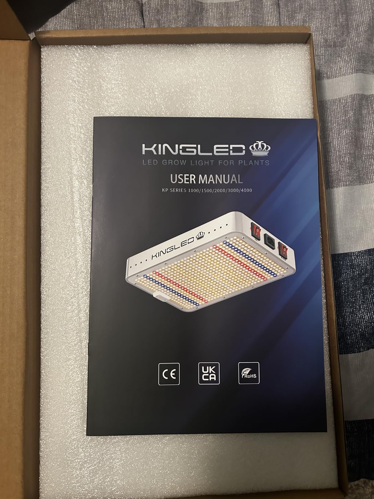 KingLED KP1000 LED Grow Light for Indoor Plants, Full Spectrum Plant Light with Veg & Bloom Mode, 100W Growing Lamp for Seed Starting Seedlings Vegetable Hydroponic Greenhouse, 2x2/2x3 Grow Tent customer photo 2