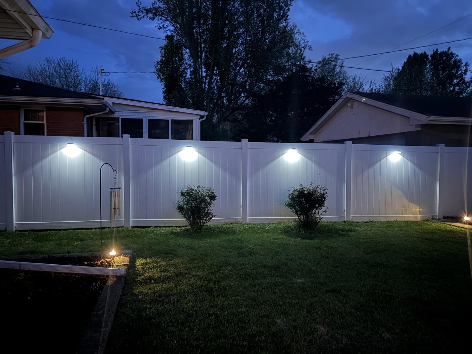 iSunMoon 6 Pack Outdoor Solar Powered LED Gutter Light Fence Roof Gutter Garden customer photo 1