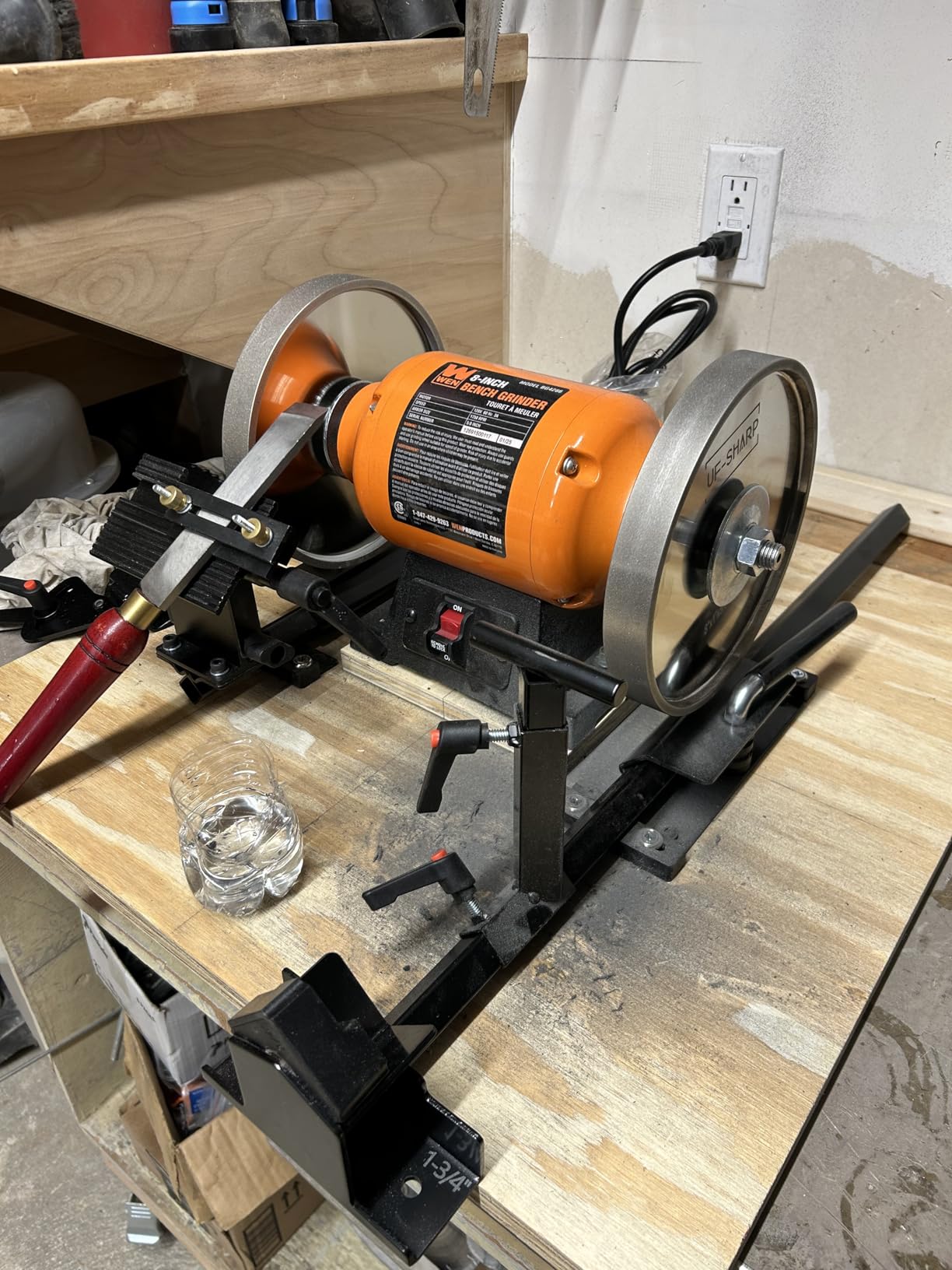 Peachtree Woodworking Supply Pro Grind Sharpening System for 8 Inch Grinders to Sharpen Lathe Turning Tools, Chisels, Skews, Bowl Spindle Gouges -Includes Setup Blocks and Quad Jig for 8 inch Grinders customer photo 1