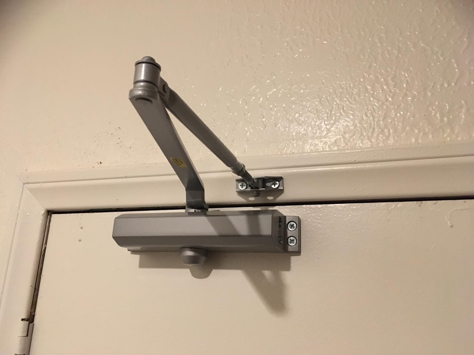 Dynasty Hardware Door Closer, Commercial Hydraulic Closer, Self-Closing, Spring Size 4, Surface Mount, Sprayed Aluminum, Series 4000 customer photo 1