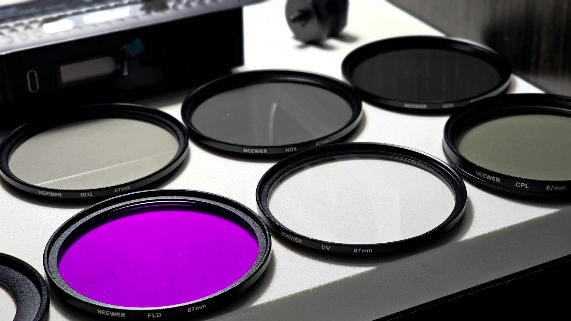 Neewer 67MM Complete Lens Filter Accessory Kit for Lenses with 67MM Filter Size: UV CPL FLD Filter Set + Macro Close Up Set (+1 +2 +4 +10) + ND Filter Set (ND2 ND4 ND8) + Other customer photo 2