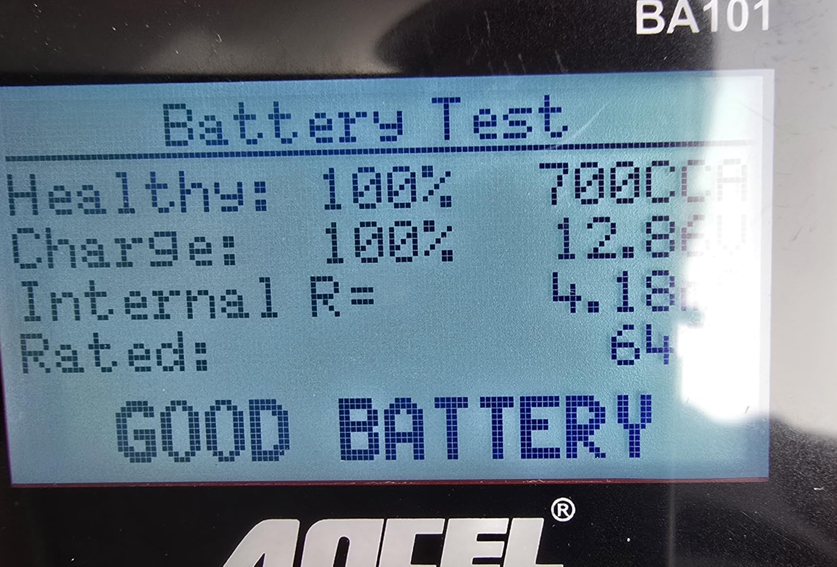 ANCEL BA101 Car Battery Tester, 12V Digital Automotive Alternator Meter Diagnostic Tool, 100-2000 CCA Load Capacity, Charging & Cranking Analyzer customer photo 2