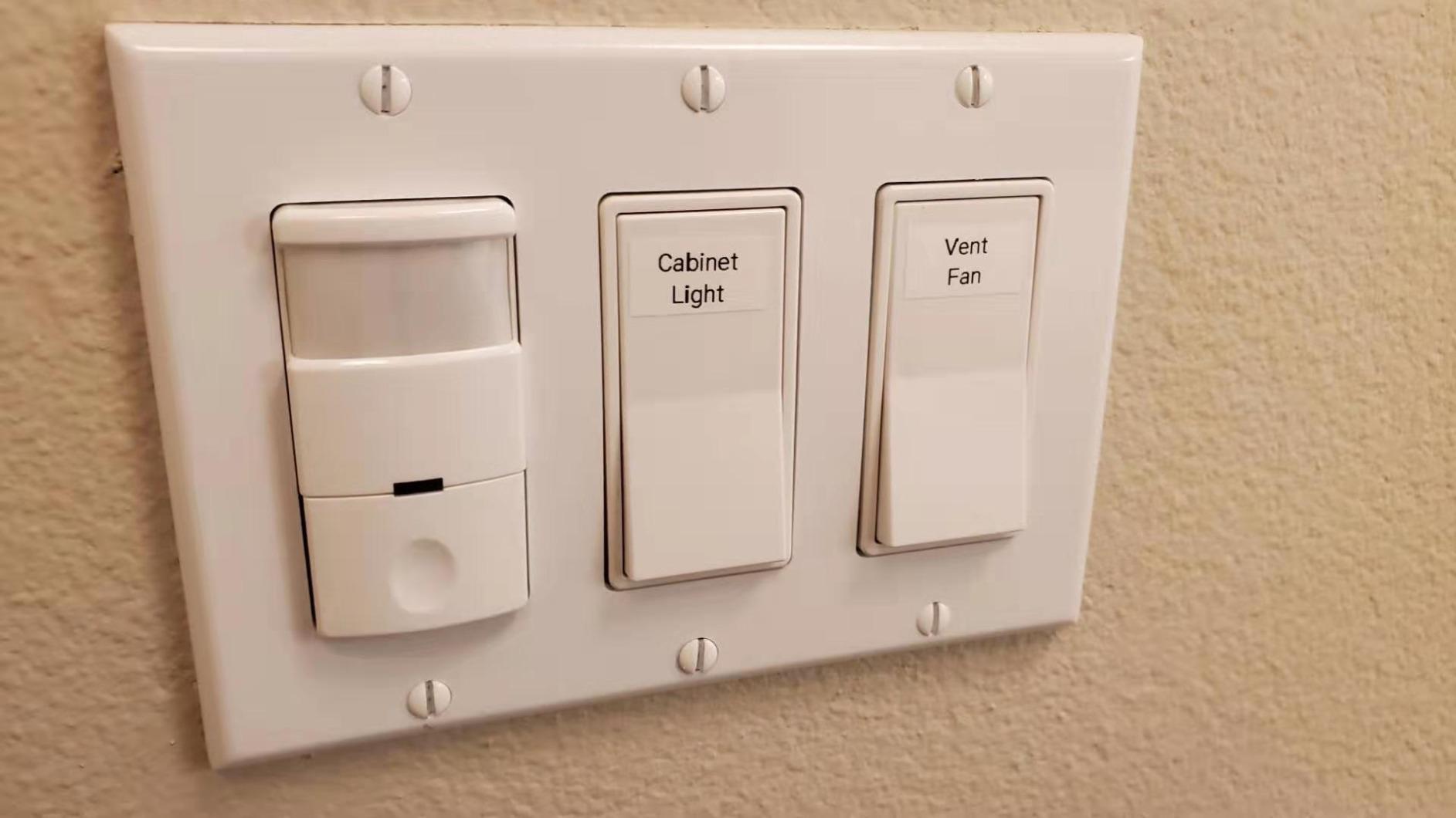 GE in-Wall Motion Sensor Light Switch, Motion Sensor Light Indoor Switch, Occupancy & Vacancy Options, Single Pole, 150 Degree 30ft Detection Zone, Custom Timer, 11927 customer photo 1