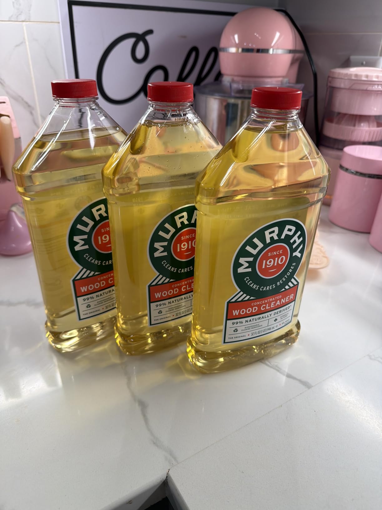 Murphy Oil Soap Concentrated Formula, Wood Cleaner, No-Rinse Floor Cleaner, Citronella Oil Scent, 32 fl oz Bottle (3 Pack) customer photo 2