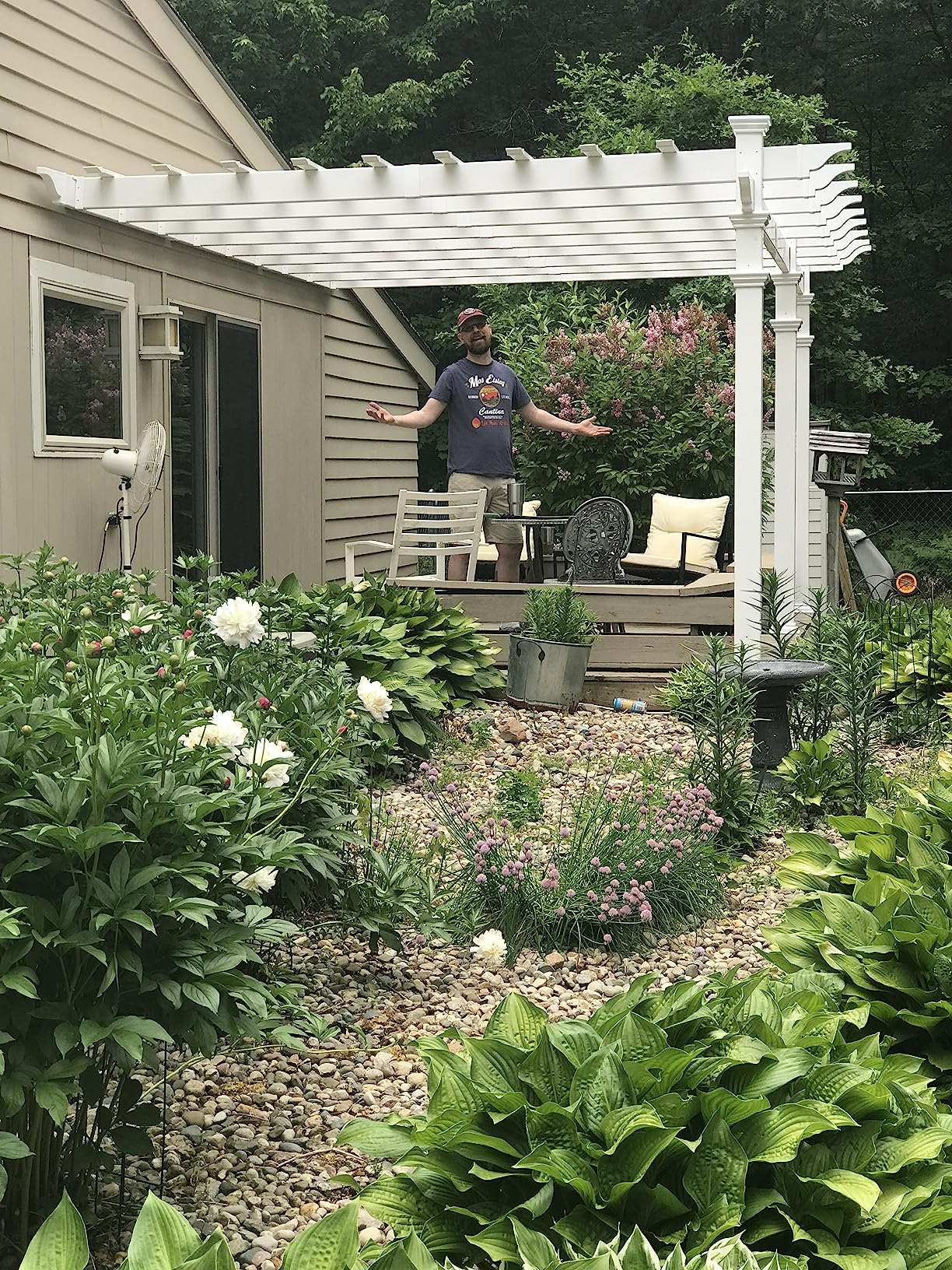 vita Valencia 12' x 16' Attached Vinyl Pergola customer photo 2