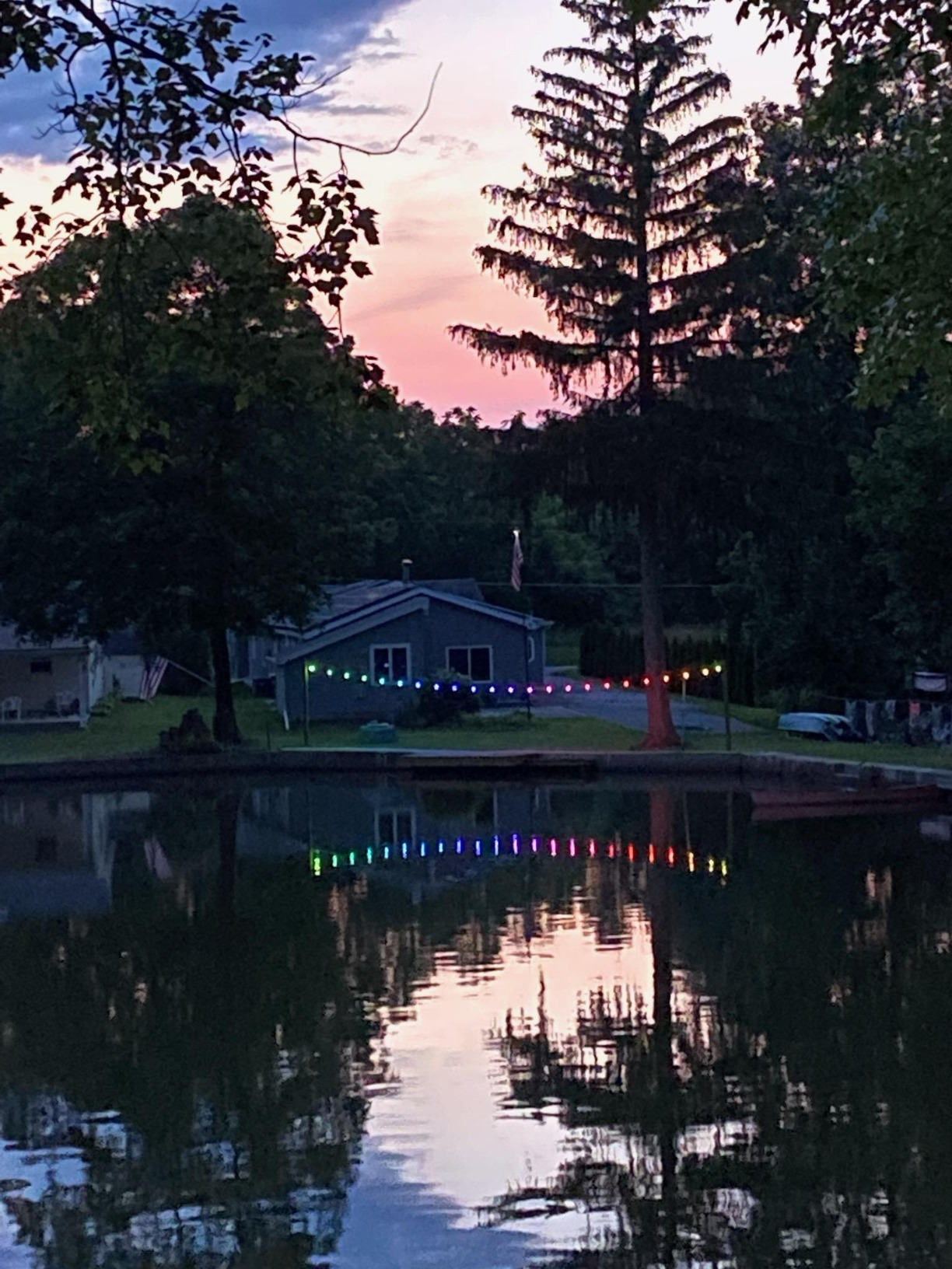 Enbrighten Vintage Outdoor String Lights, 24ft, 12 RGB Acrylic Bulbs, Weatherproof, RF Remote Control, Perfect for Holidays, Gameday, Parties, and More, 37791 customer photo 2