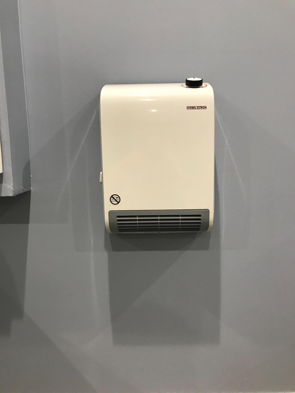 Stiebel Eltron CK Trend Wall-Mounted Electric Fan Heater, 1500W, 120V, White, Made in Germany customer photo 1