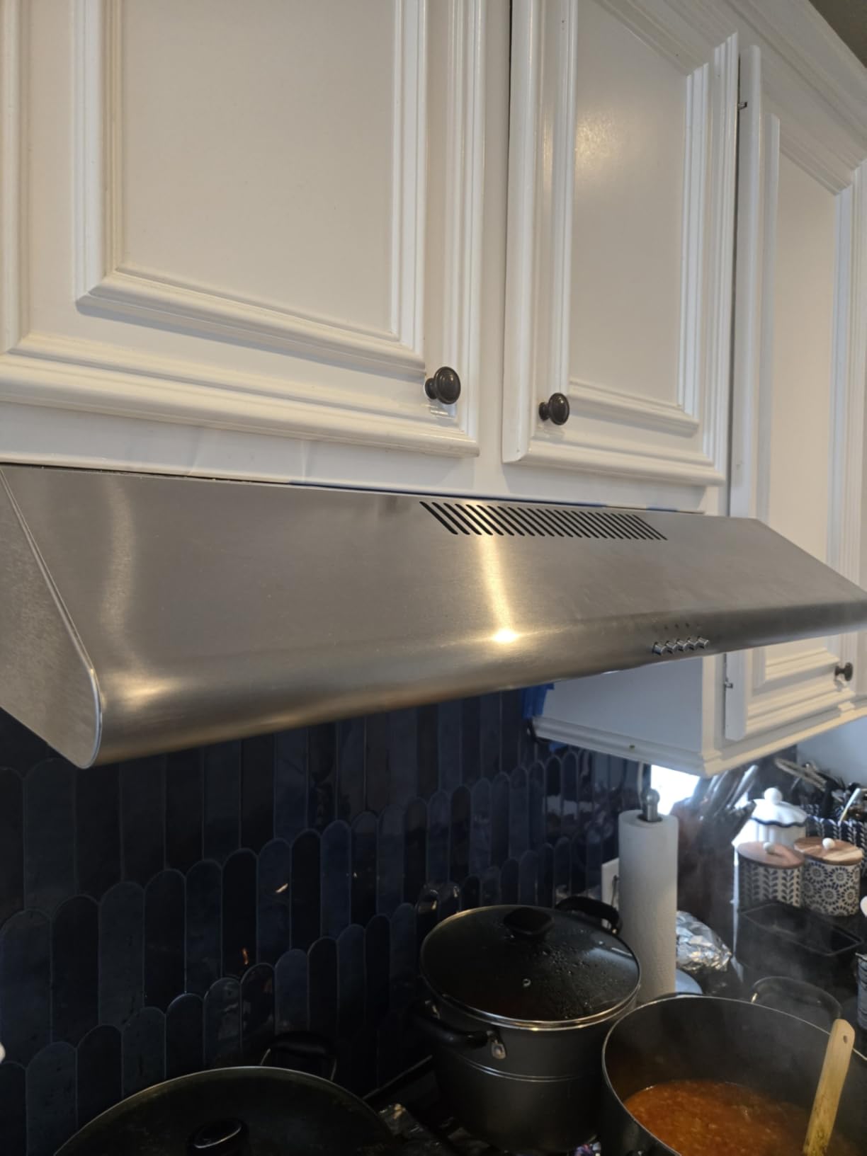 COSMO COS-5MU30 30 in. Delta Collection Ducted Under Cabinet Range Hood, Button Controls, Reusable Filters, LED Lights, Stainless Steel customer photo 2