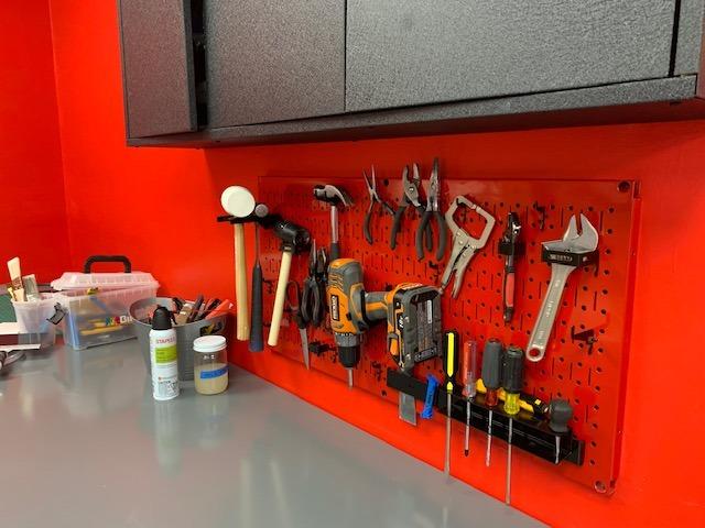 Wall Control Modular Pegboard Tool Organizer System - Wall-Mounted Metal Peg Board Tool Storage Unit for Wall Storage Tiling (White Pegboard) customer photo 2