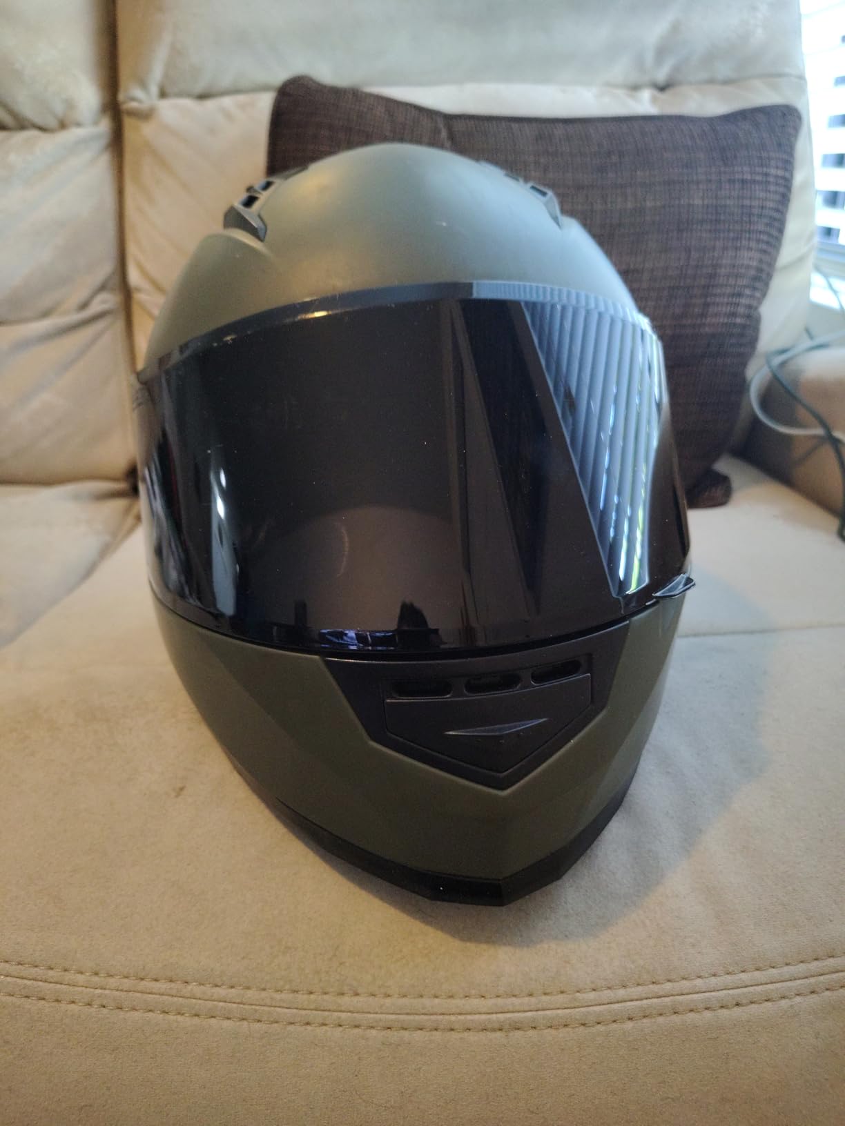 GLX GX11 Compact Full Face Motorcycle Helmet w/ Tinted Visor, DOT customer photo 2