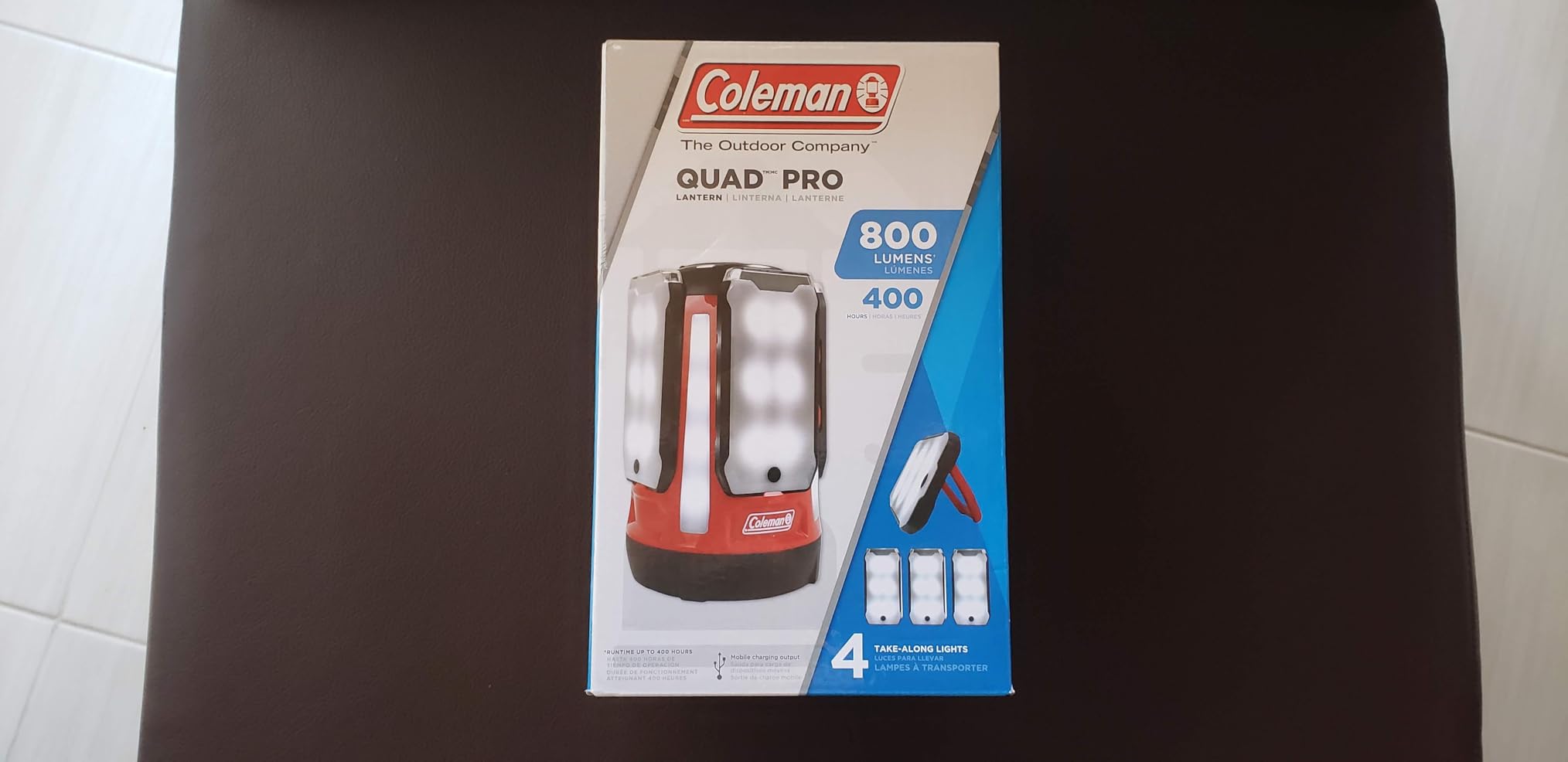 Coleman Quad Panel 800L LED Lantern, Water-Resistant Lantern with 4 Removable Magnetic Light Panels & USB Charging Port, Great for Camping, Hunting, Emergencies, & More customer photo 1