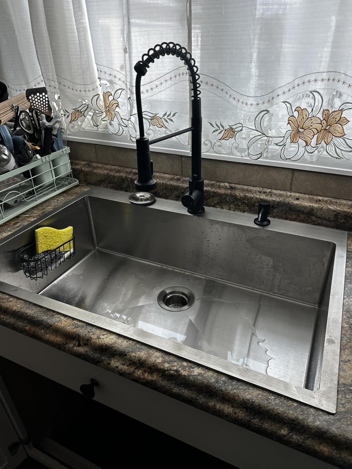 KINGO HOME 33 x 22 Inch Drop in Stainless Steel Kitchen Sink, Single Bowl 16 Gauge Top mount Sink Commercial Handmade 9 Inch Deep Kitchen Sinks Workstation Single Basin Brushed Satin Nickel customer photo 2